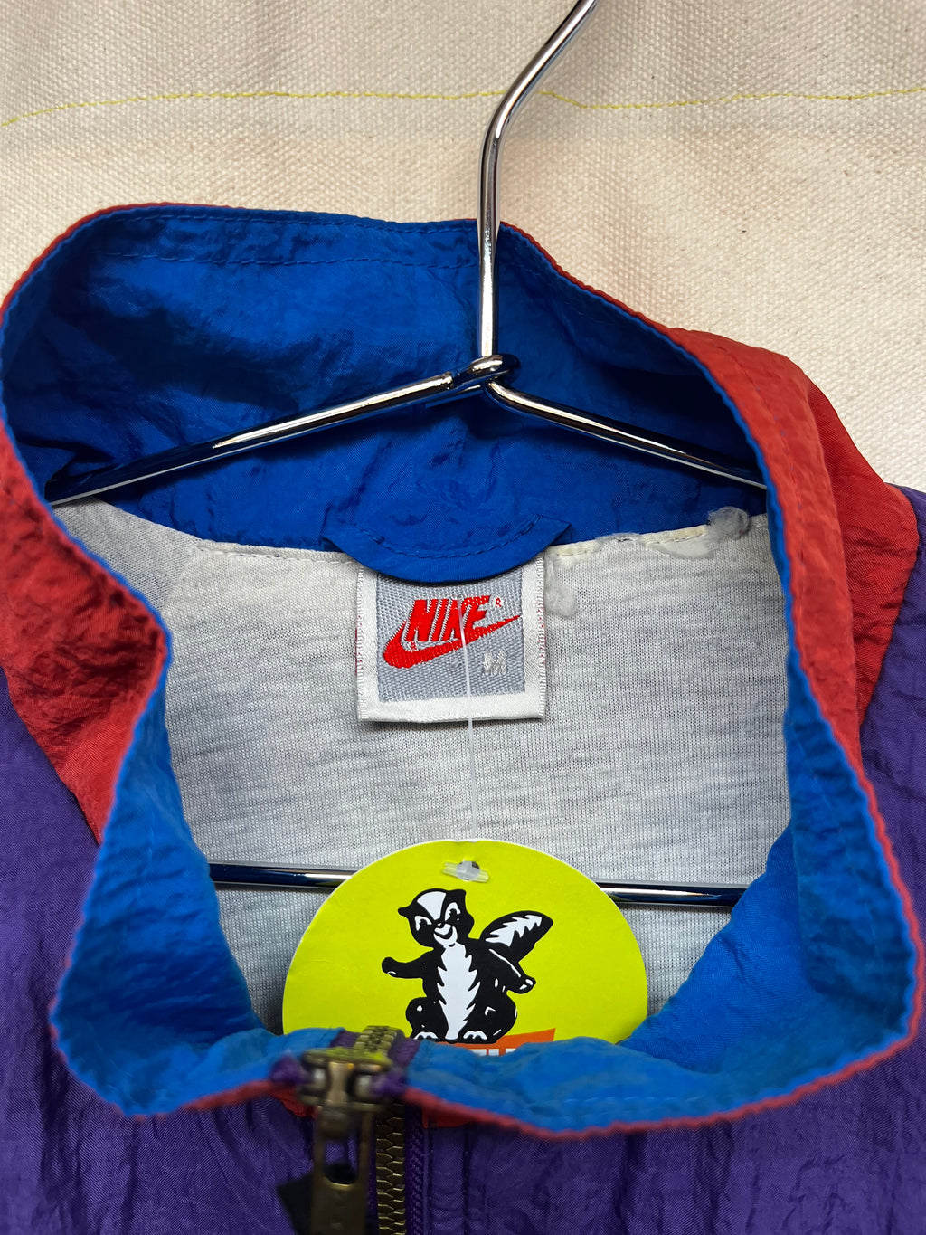 Vintage Nike 90's Silver Tag Purple Blue Windbreaker Zip Up Jacket: Medium