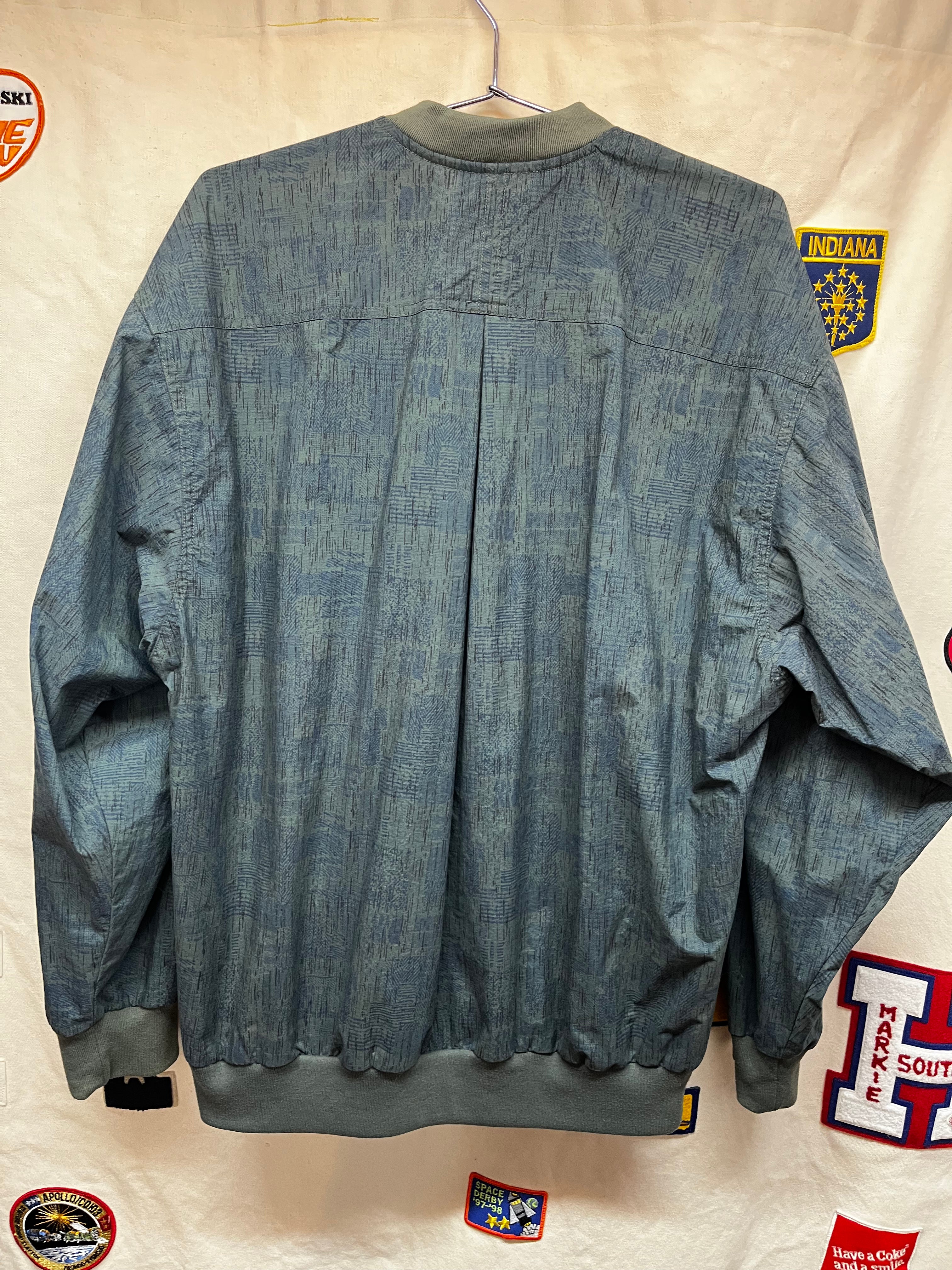 Vintage Nike Golf 90's Green/Blue Windbreaker Pullover Jacket: Large