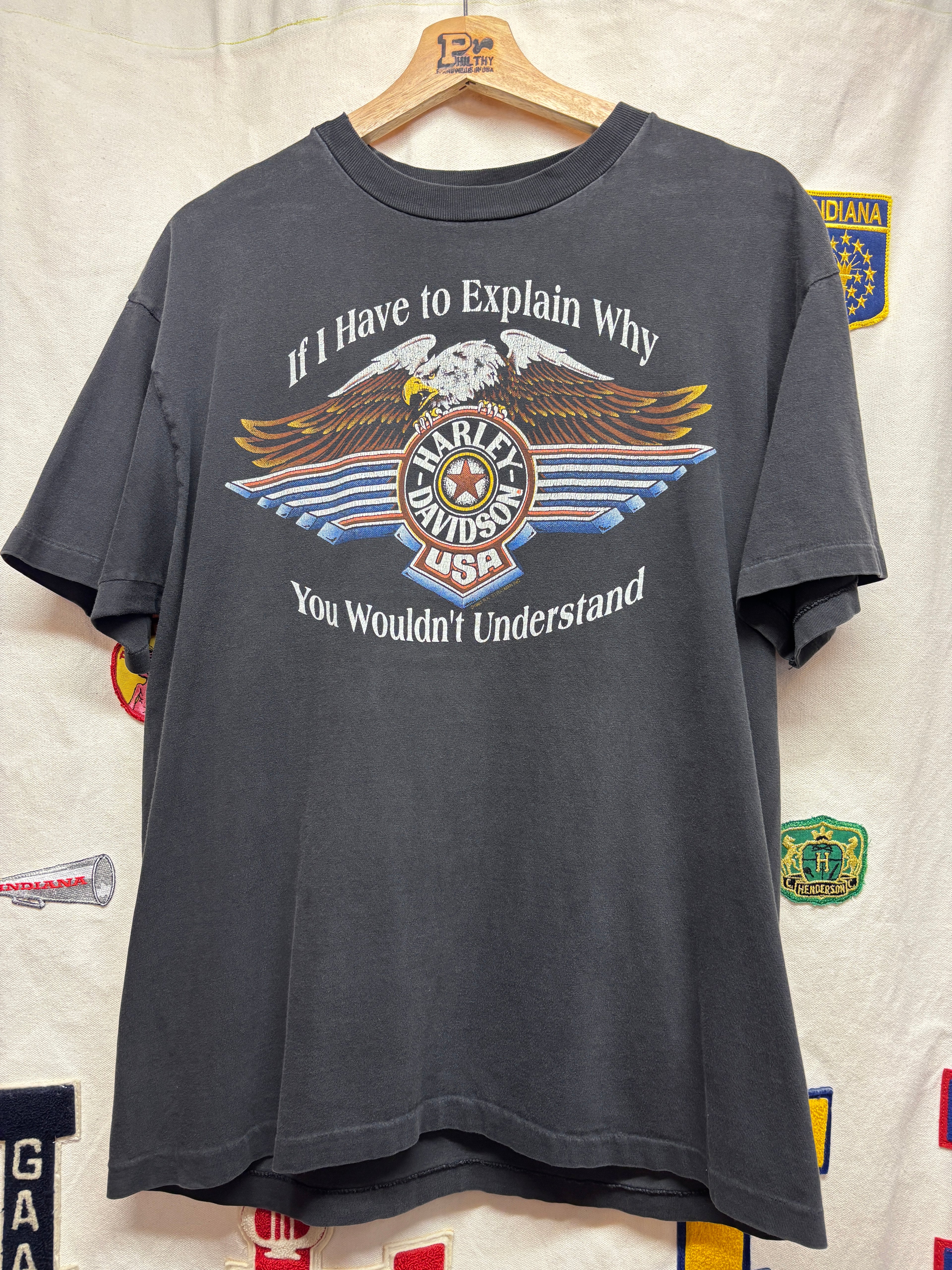 Vtg Harley Davidson "You Wouldn't Understand" Biker T-Shirt: L
