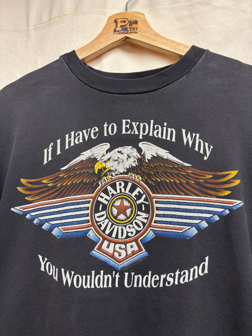 Vtg Harley Davidson "You Wouldn't Understand" Biker T-Shirt: L