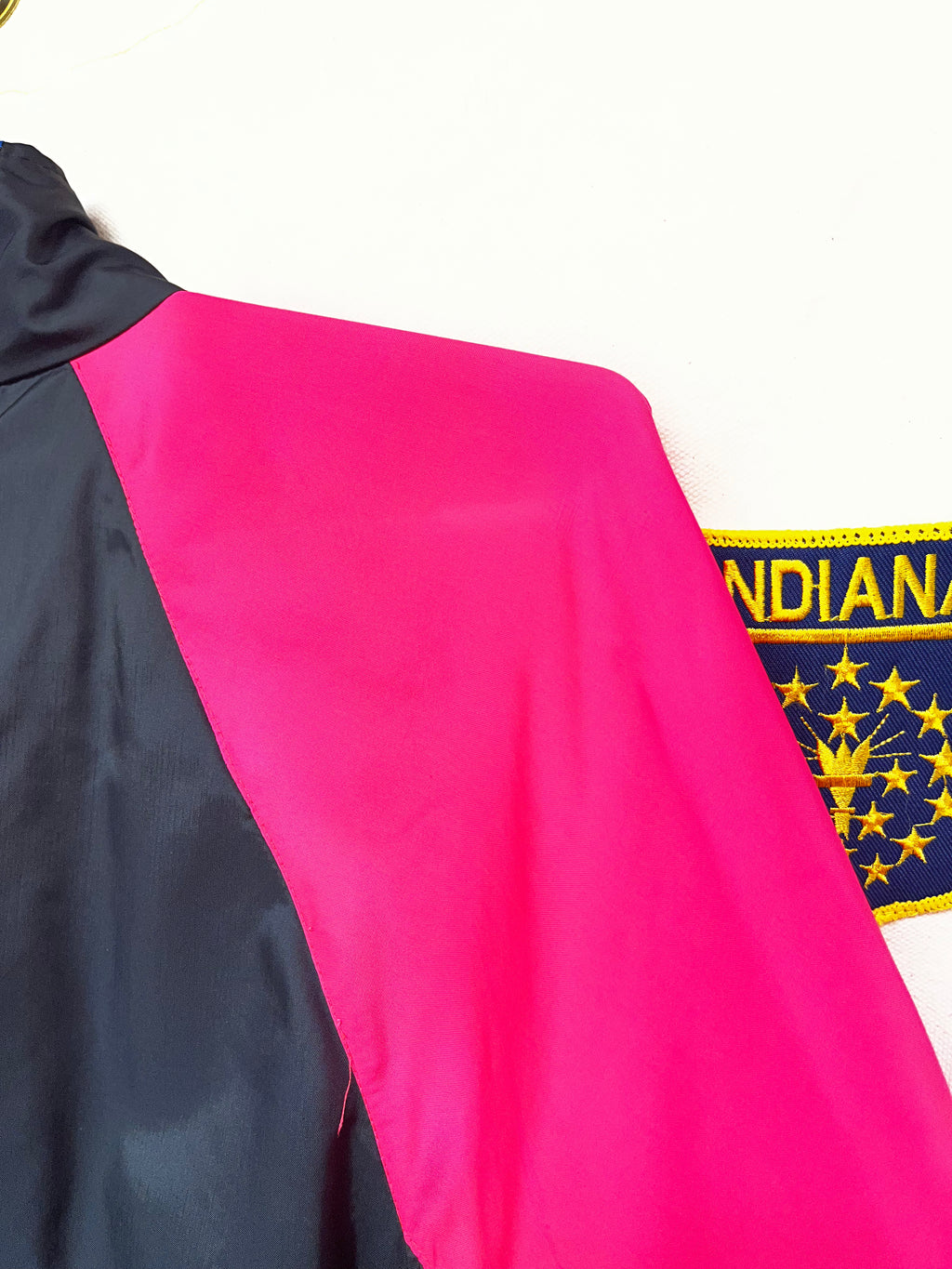 Vintage Nike 90's Half-Zip Windbreaker Pink/Black Pullover Jacket: Medium