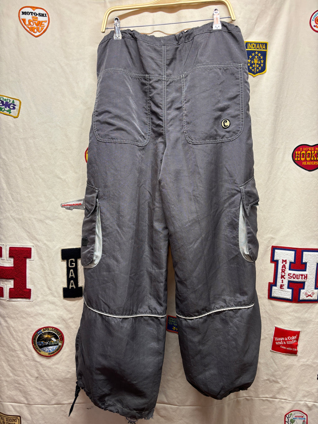 Vtg Caffeine Raver 90's Y2K Grey Pants: L