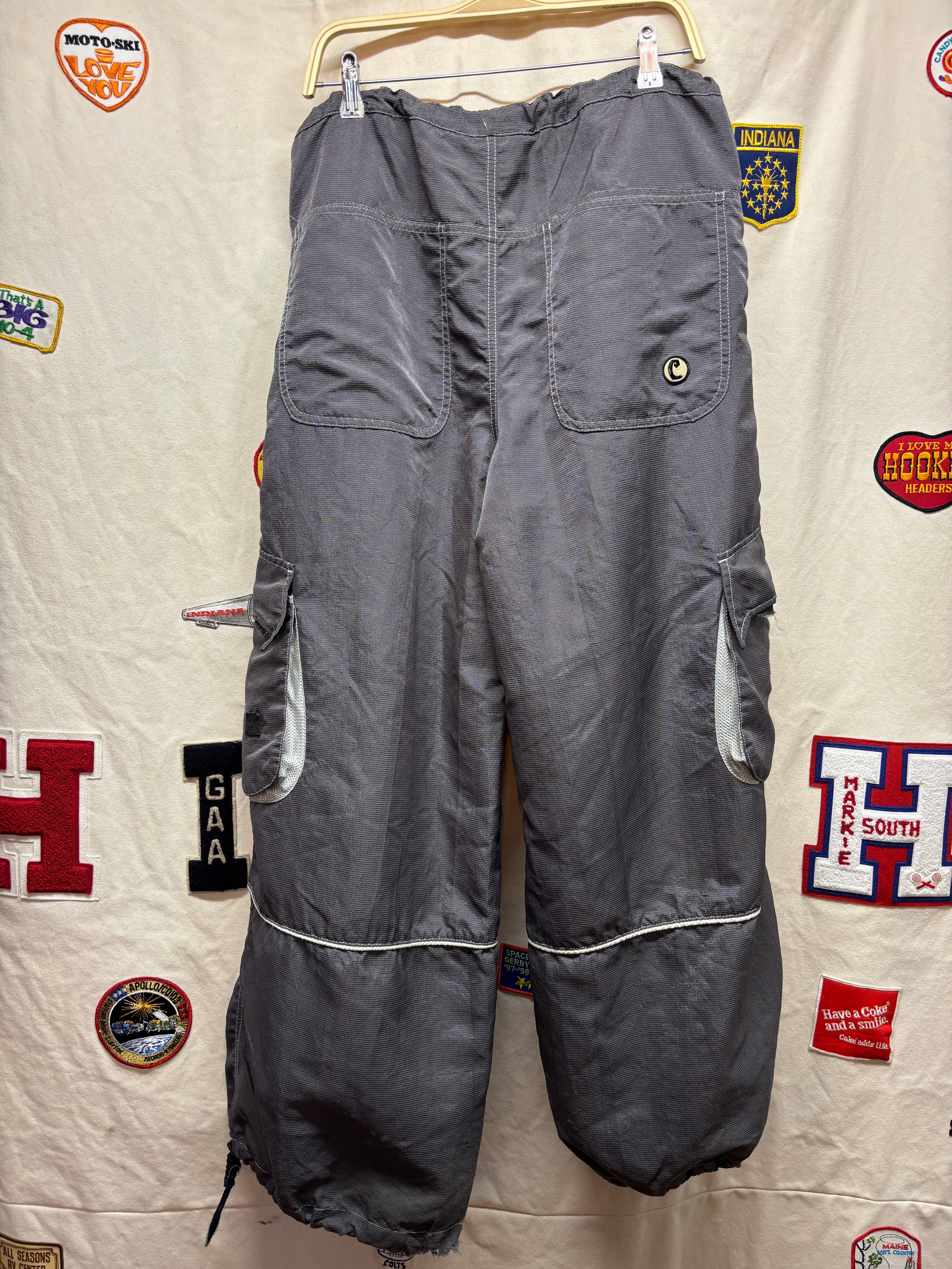 Vtg Caffeine Raver 90's Y2K Grey Pants: L