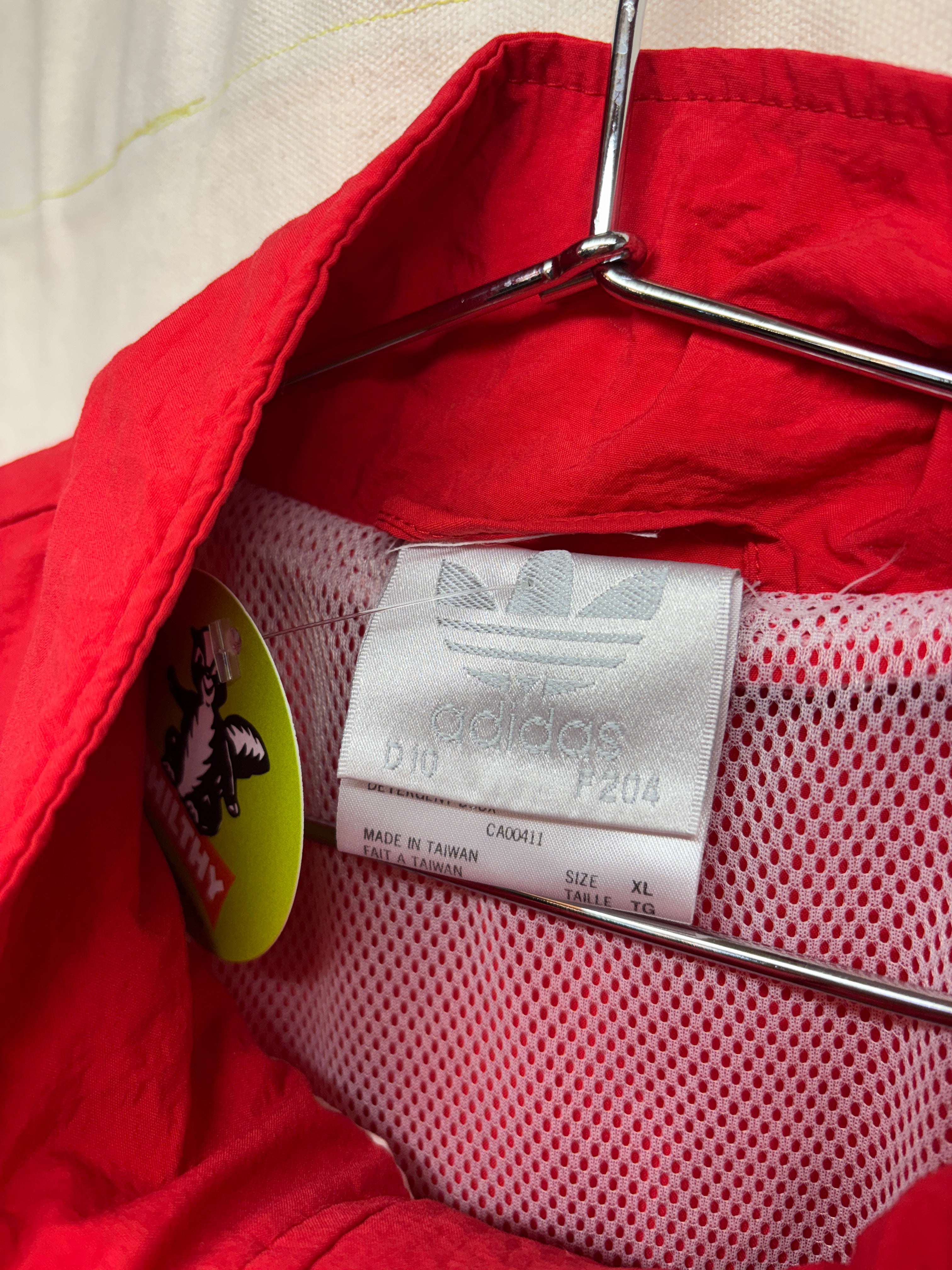 Vtg Adidas Indiana University Basketball 1/4 Zip Windbreaker: XL