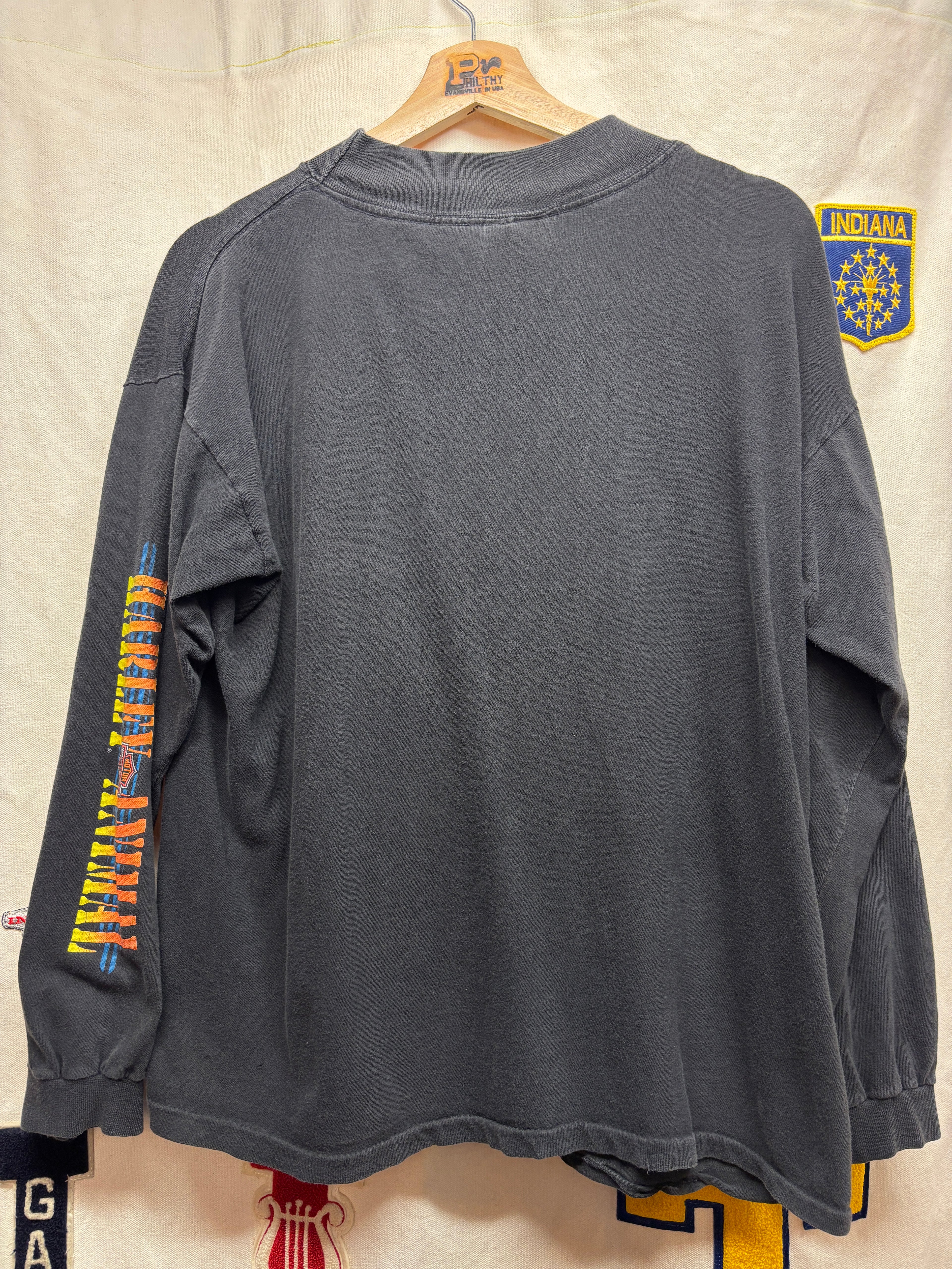 Vtg Harley Davidson Taz Biker Long Sleeve T-Shirt: M