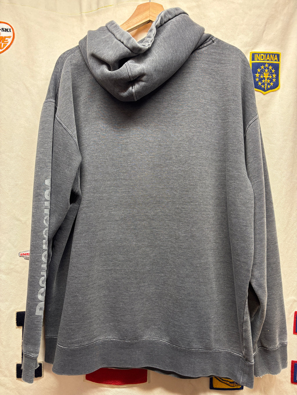 Vtg DC Shoes Heavyweight Grey Skateboarding Hoodie: XL