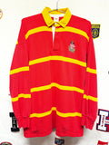 Vintage Umbro Rugby Golden Oldies Festival London 1985 Red/Yellow Striped Shirt: Large