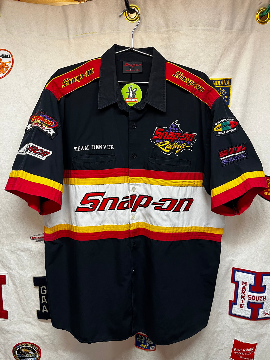 Vintage Snap-On Motorsports Pit Crew Racing Button Up Shirt: XL