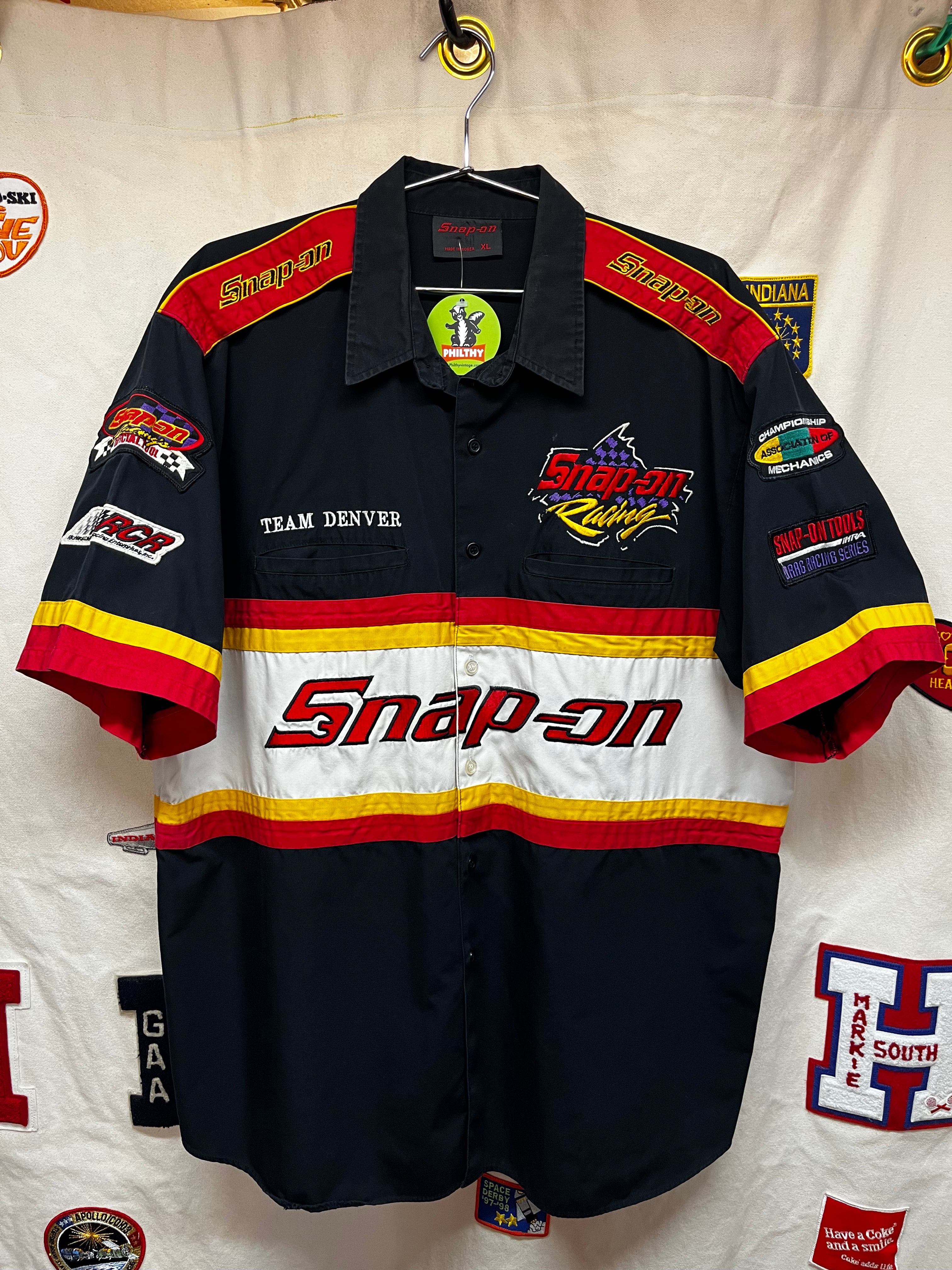 Vintage Snap-On Motorsports Pit Crew Racing Button Up Shirt: XL