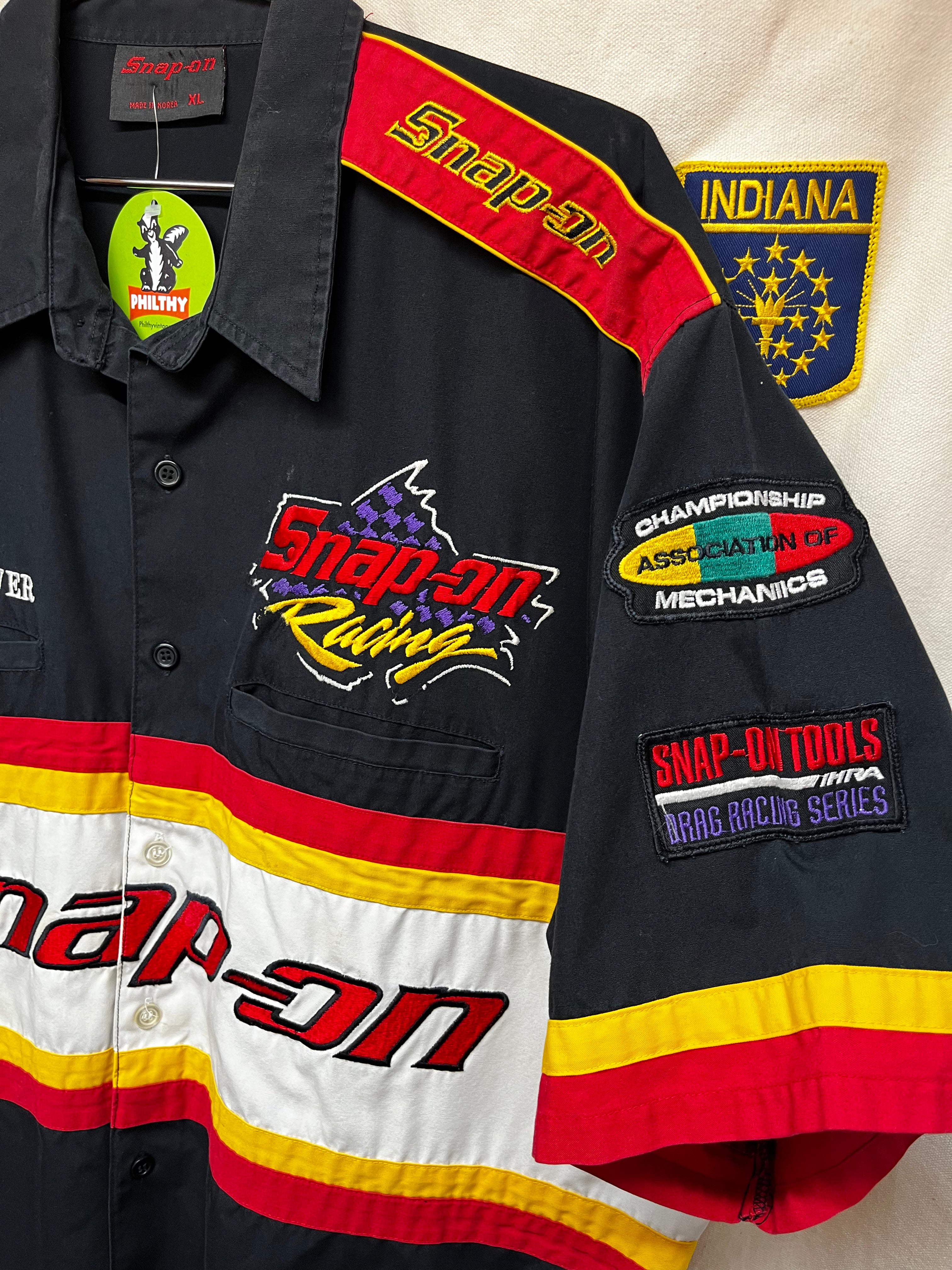 Vintage Snap-On Motorsports Pit Crew Racing Button Up Shirt: XL