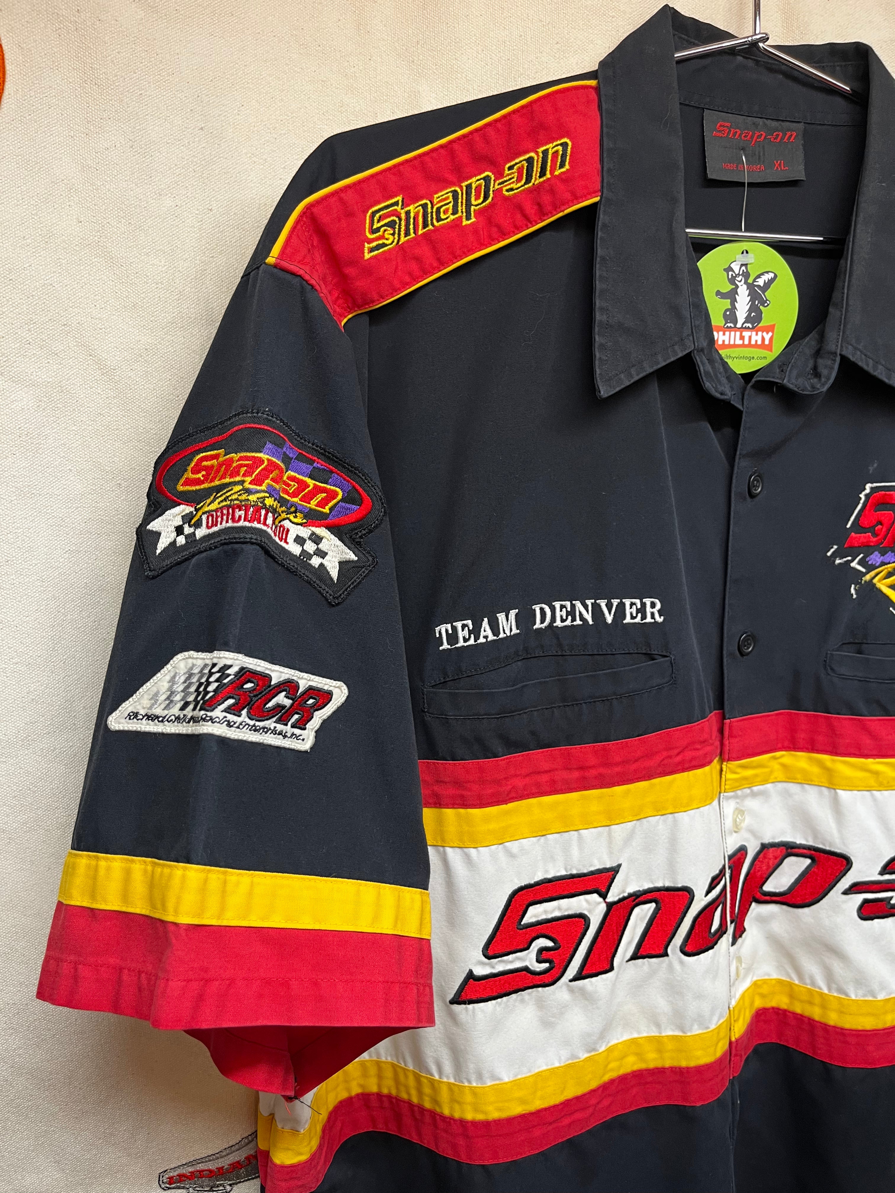 Vintage Snap-On Motorsports Pit Crew Racing Button Up Shirt: XL