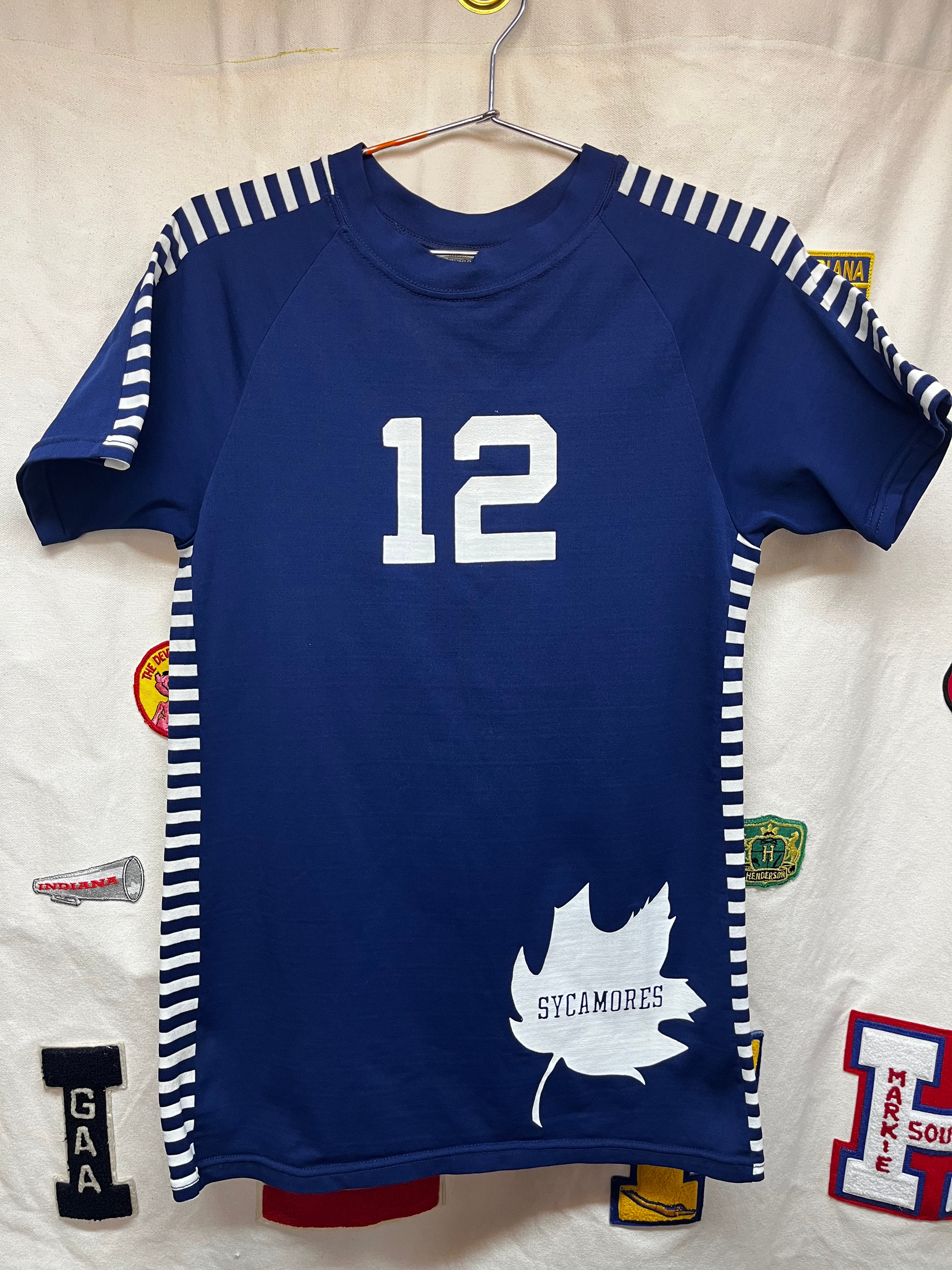 Vintage Indiana State University Sycamores 70's Sand Knit Womens Basketball Jersey: Small/Medium