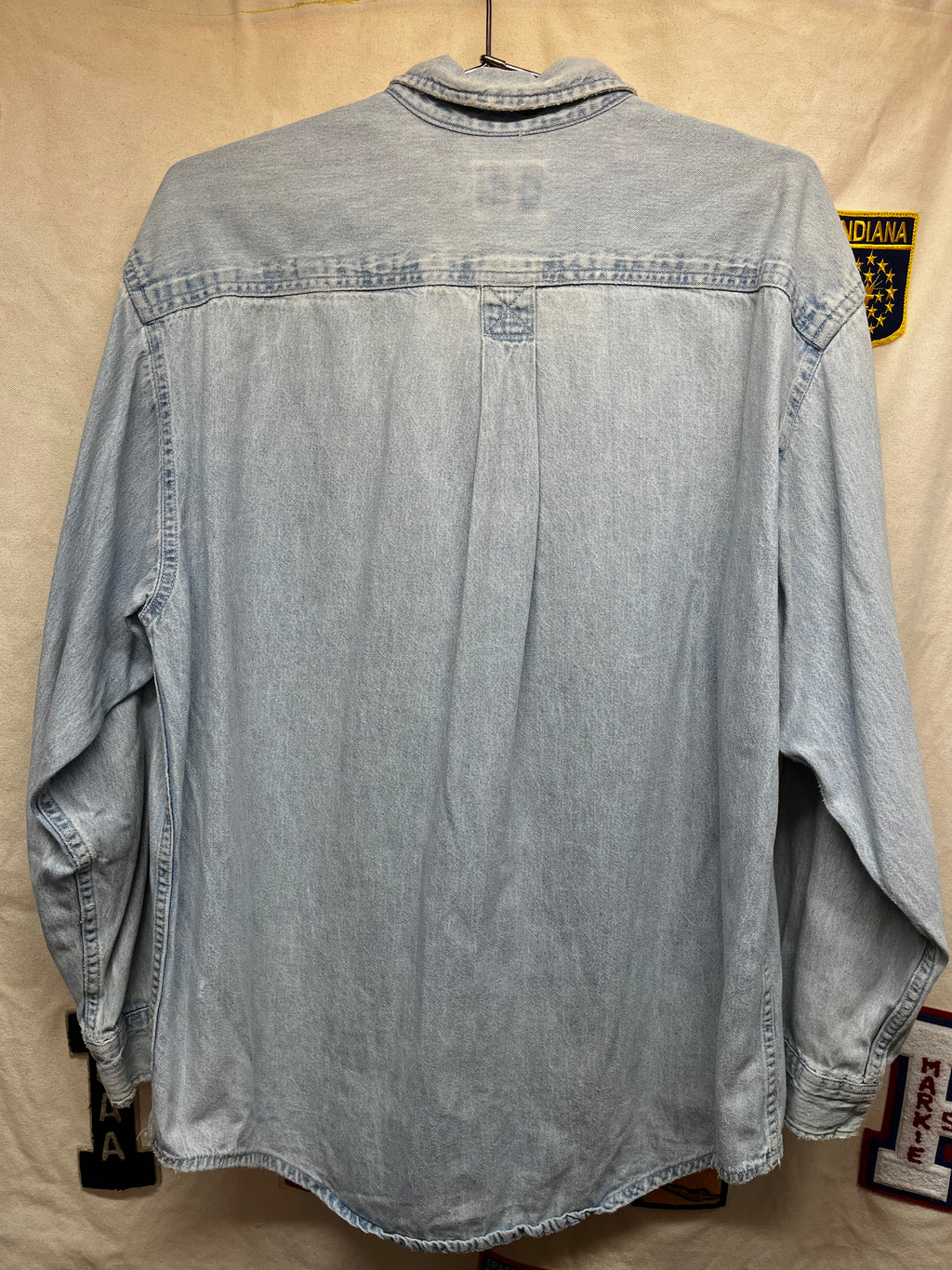 Vintage Arizona Ginseng Tea Embroidered Denim Button Up Prentiss Shirt: Large