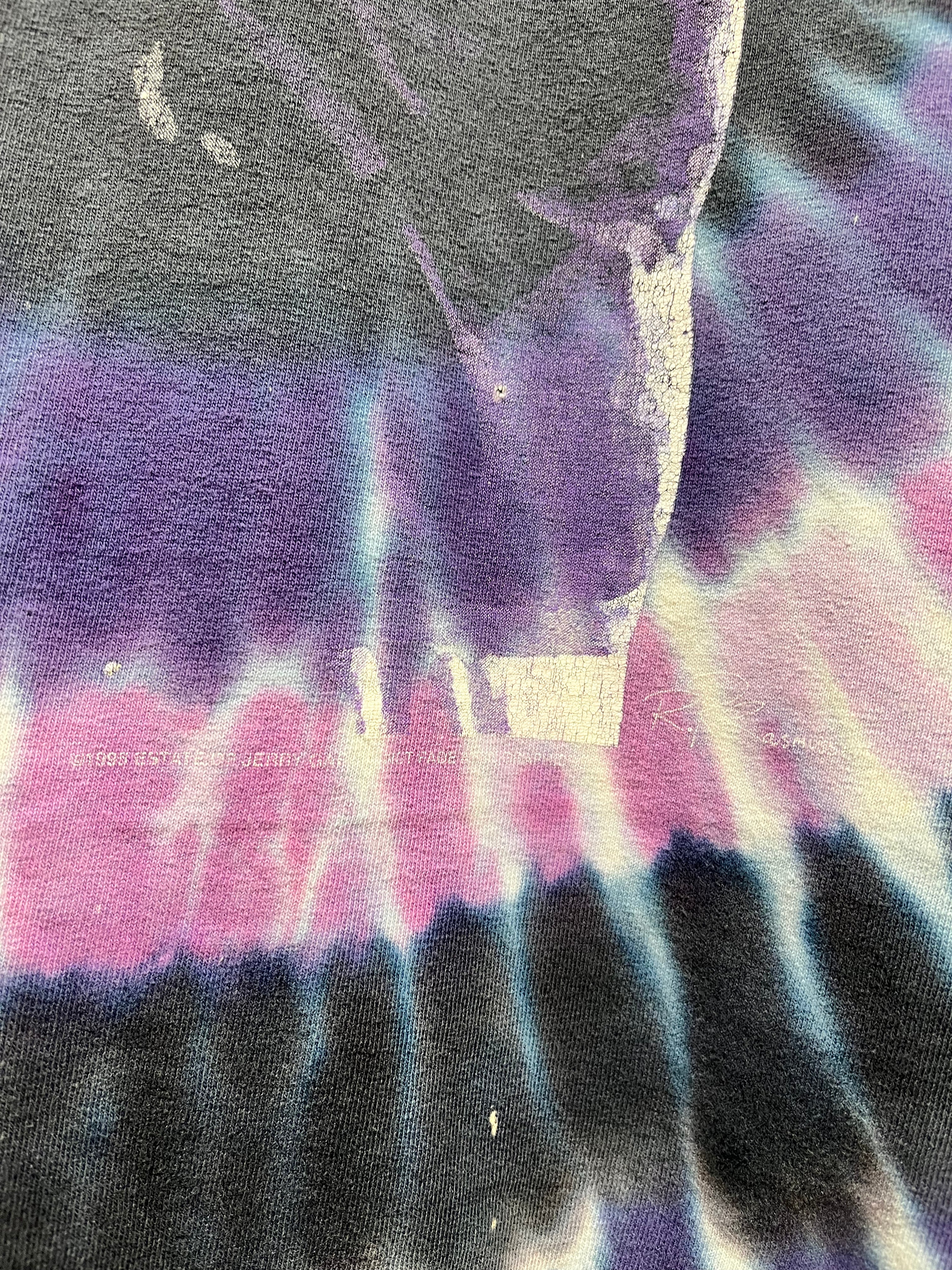 Vintage Jerry Garcia Purple Tie Dye Grateful Dead Band 1996 T-Shirt: XL