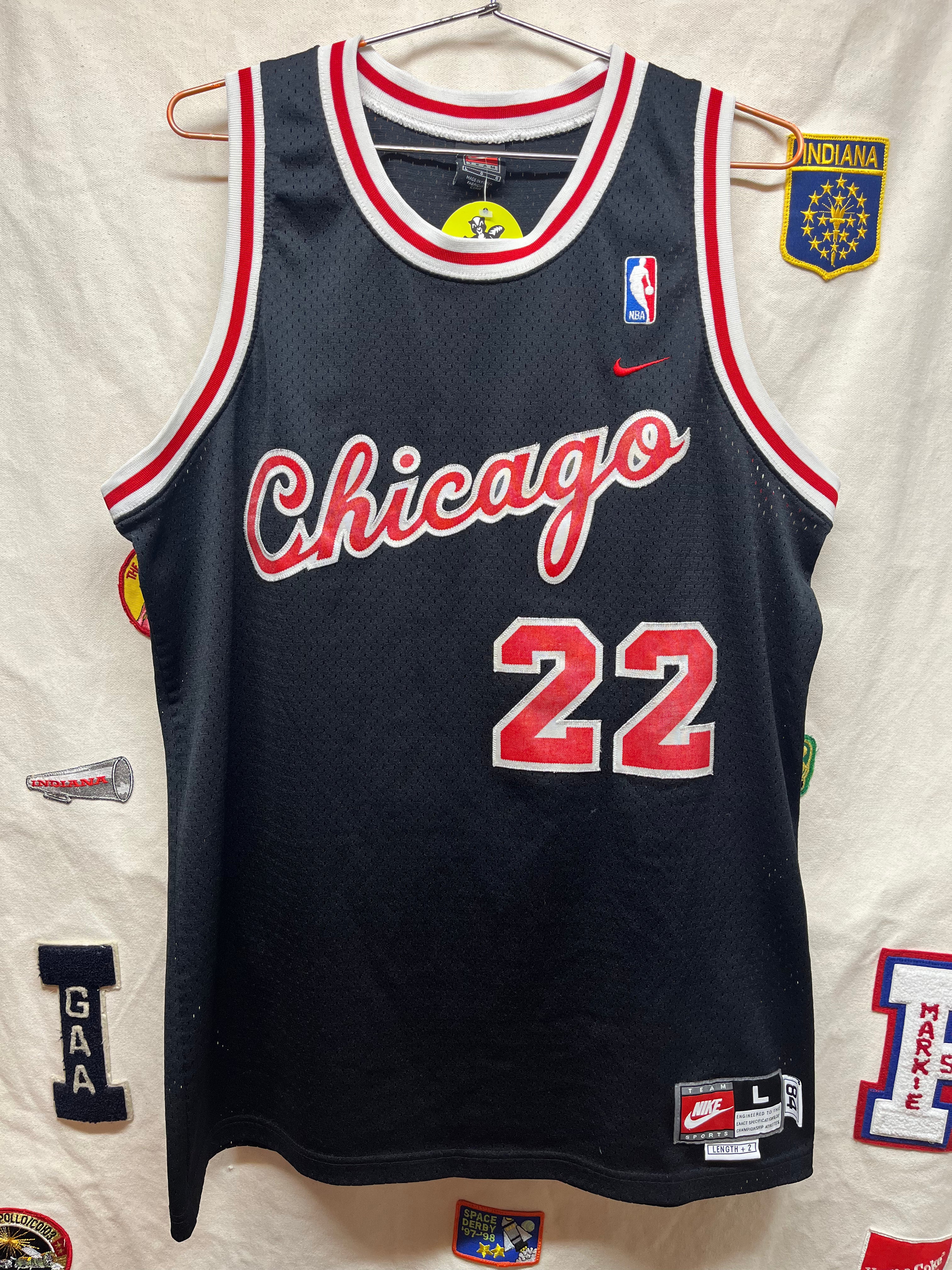 Vtg Chicago Bulls Jay Williams 22 Nike Team Black NBA Basketball Jersey: Large