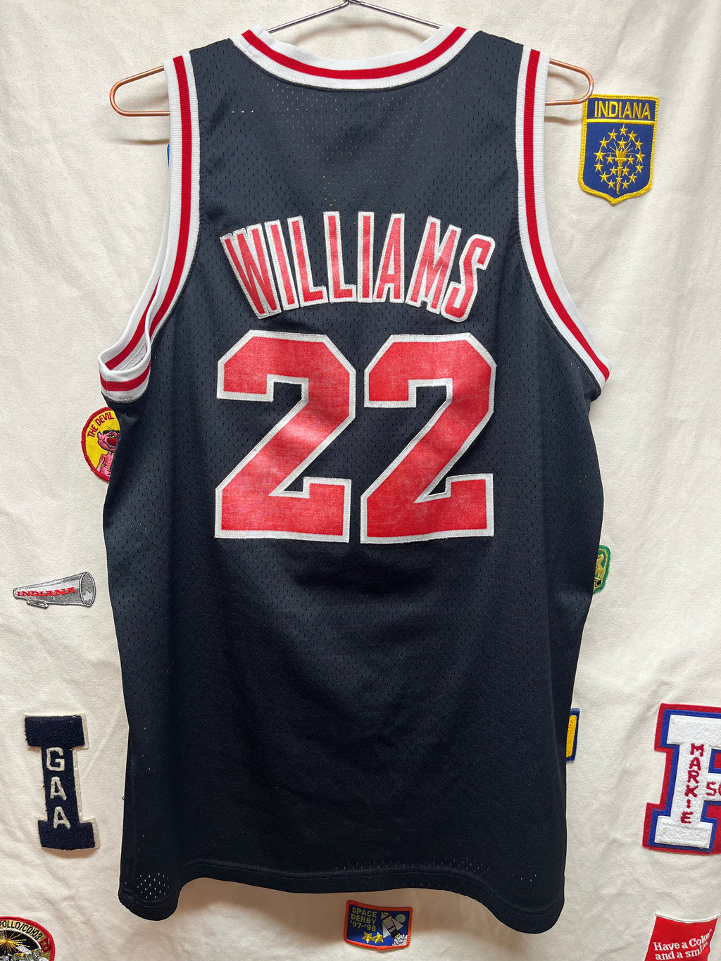 Vtg Chicago Bulls Jay Williams 22 Nike Team Black NBA Basketball Jersey: Large