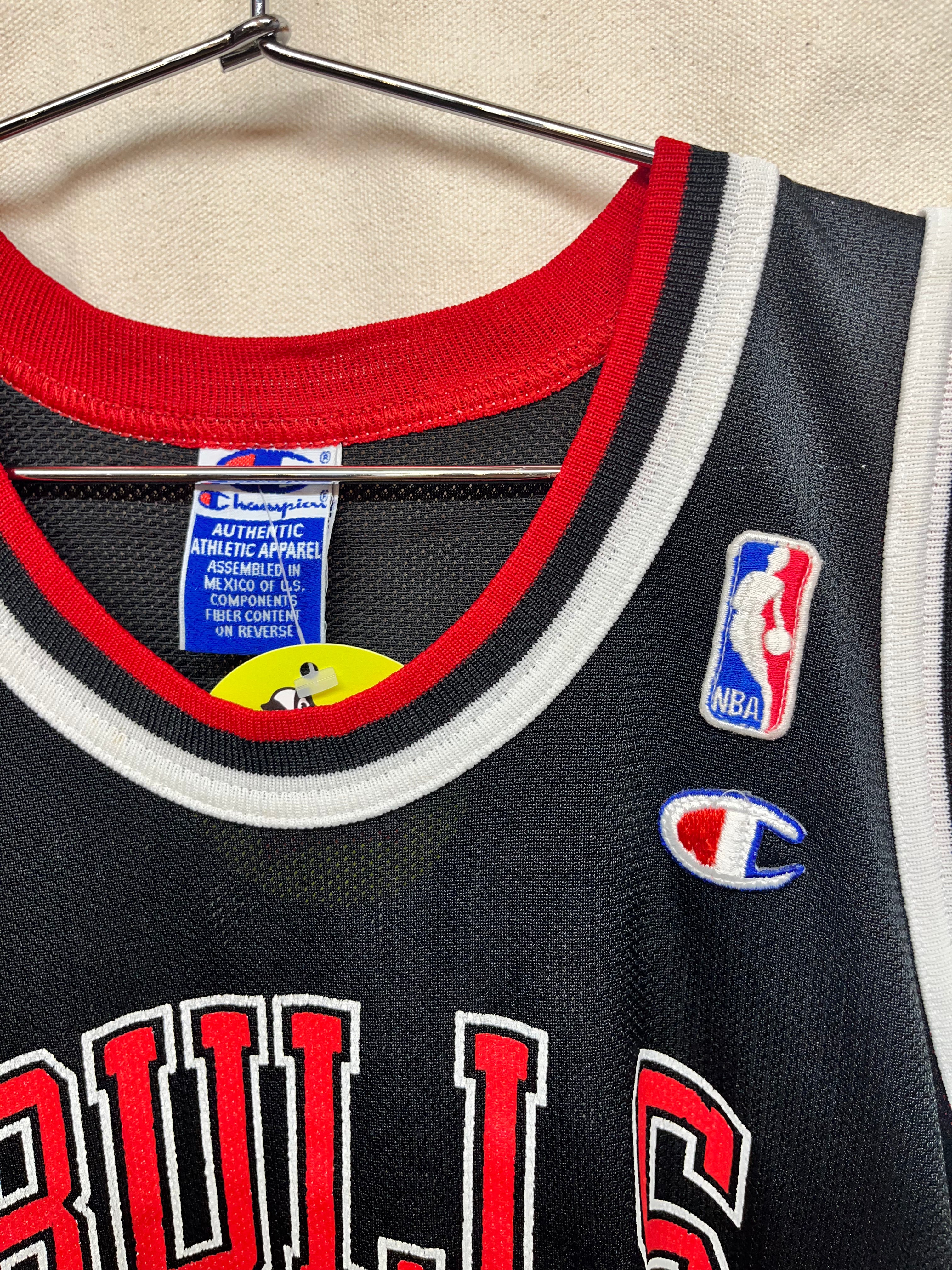 Vtg Chicago Bulls Champion Scottie Pippen Black Jersey: Youth Large