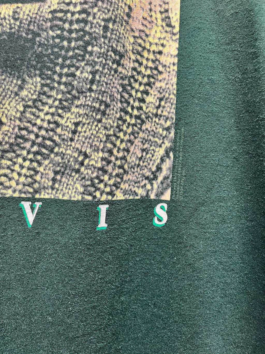 Vintage Elvis Presley 1994 Single Stitch Green T-Shirt: Large