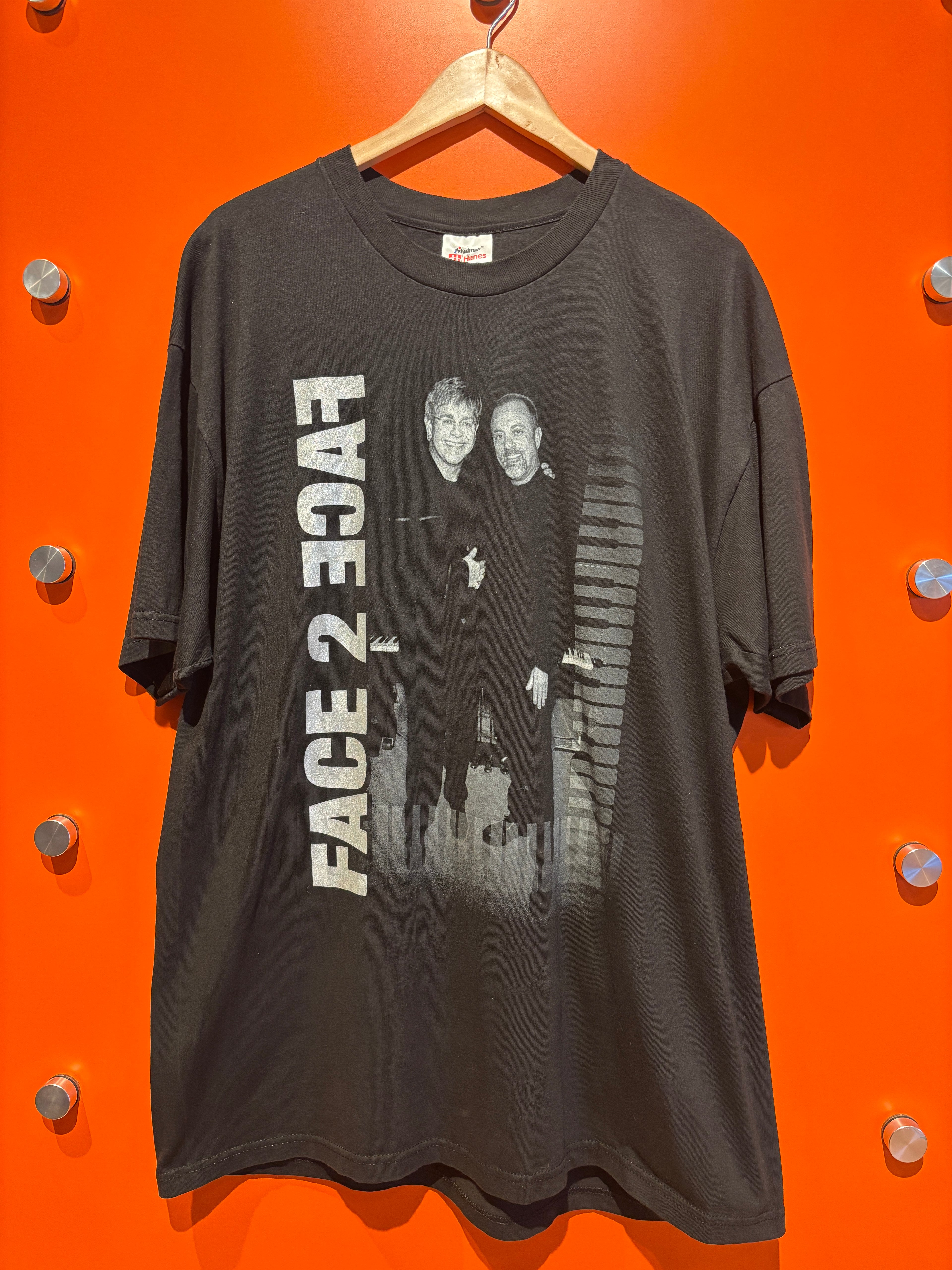 Vintage Face to Face Tour 2001 Elton John & Billy Joel T-Shirt: XL