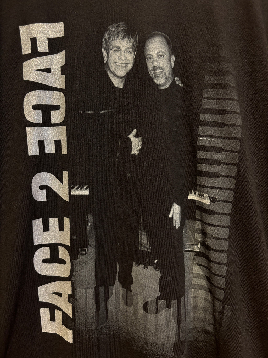 Vintage Face to Face Tour 2001 Elton John & Billy Joel T-Shirt: XL