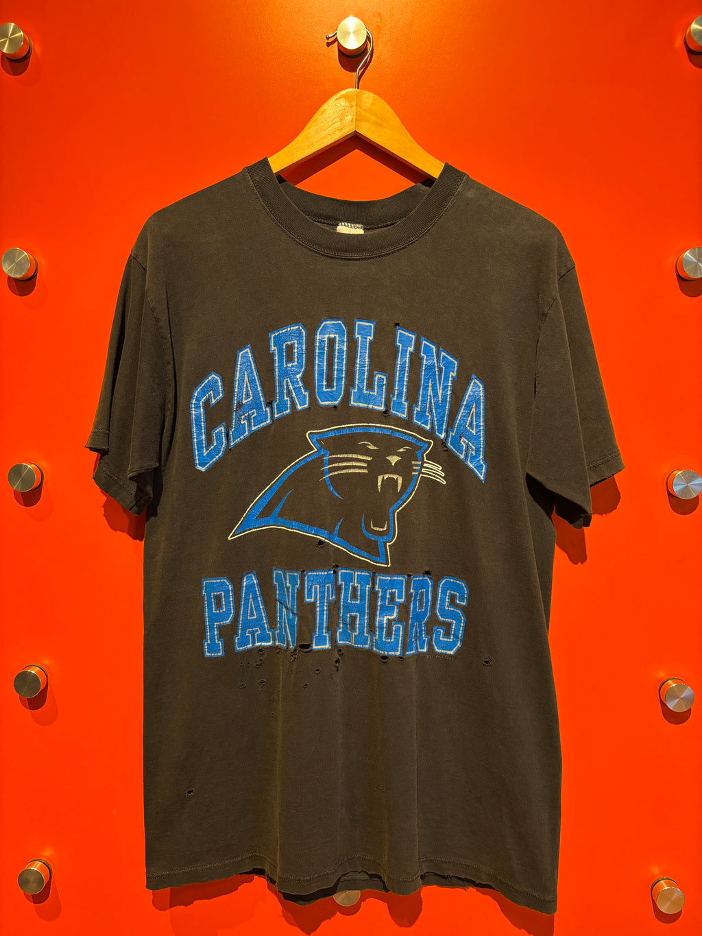 Vintage Black Carolina Panthers T-Shirt: Large