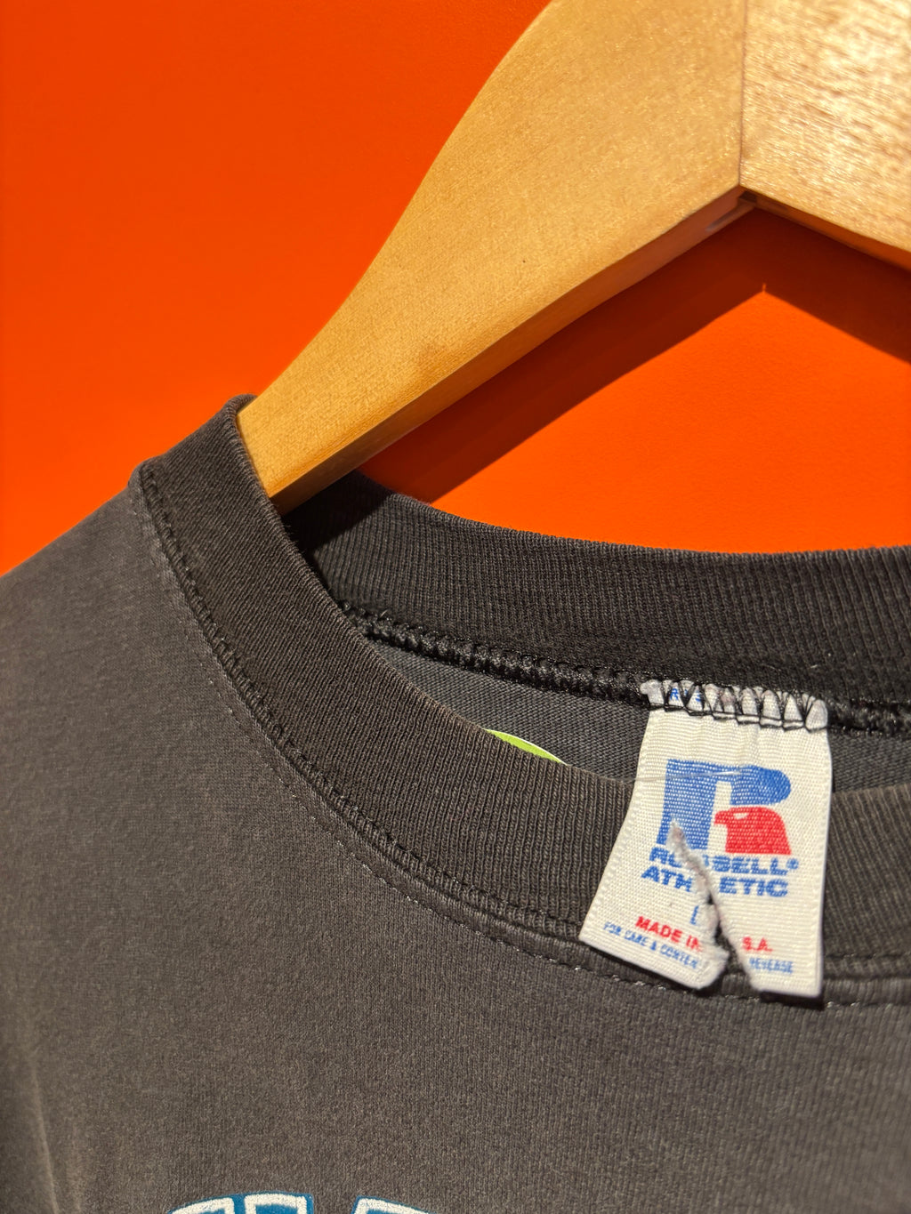 Vintage Jacksonville Jaguars NFL Black Faded Russell T-Shirt: Large