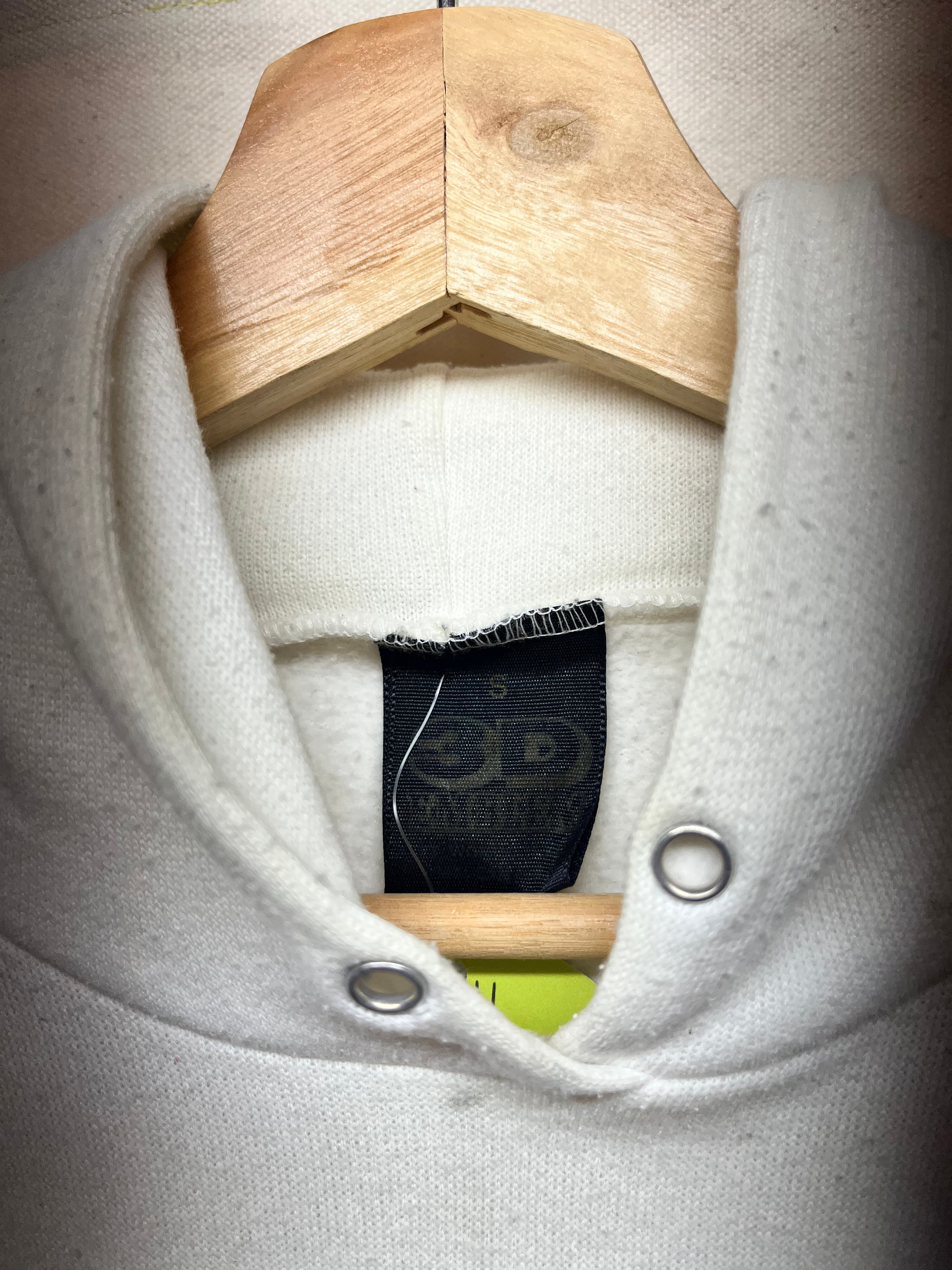 Vintage Harley Davidson USA 3D 1990 Emblem Mt. Vernon, Illinois White Hoodie Sweatshirt: Small