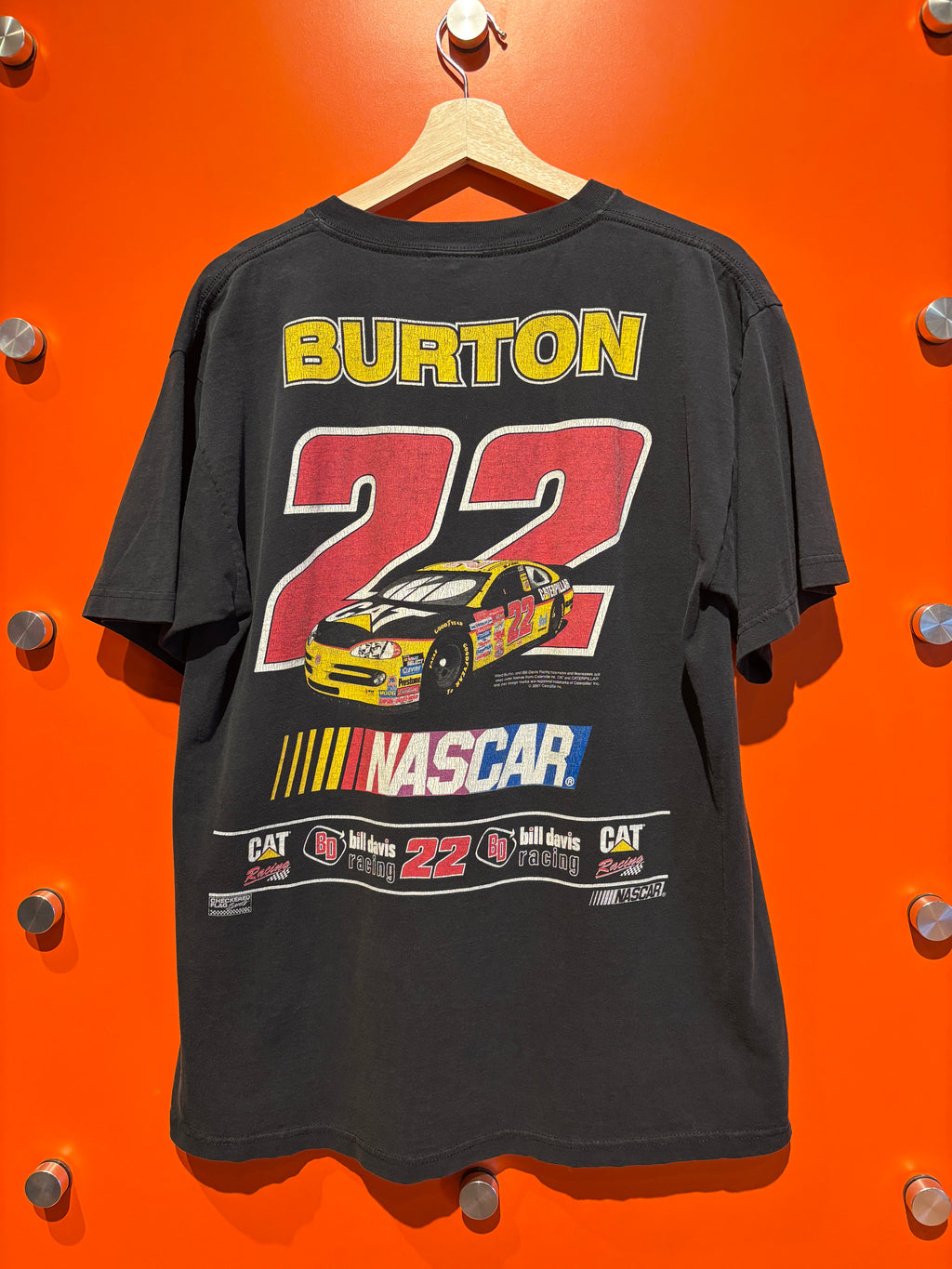 Vintage NASCAR Ward Burton CAT Racing T-Shirt: Large