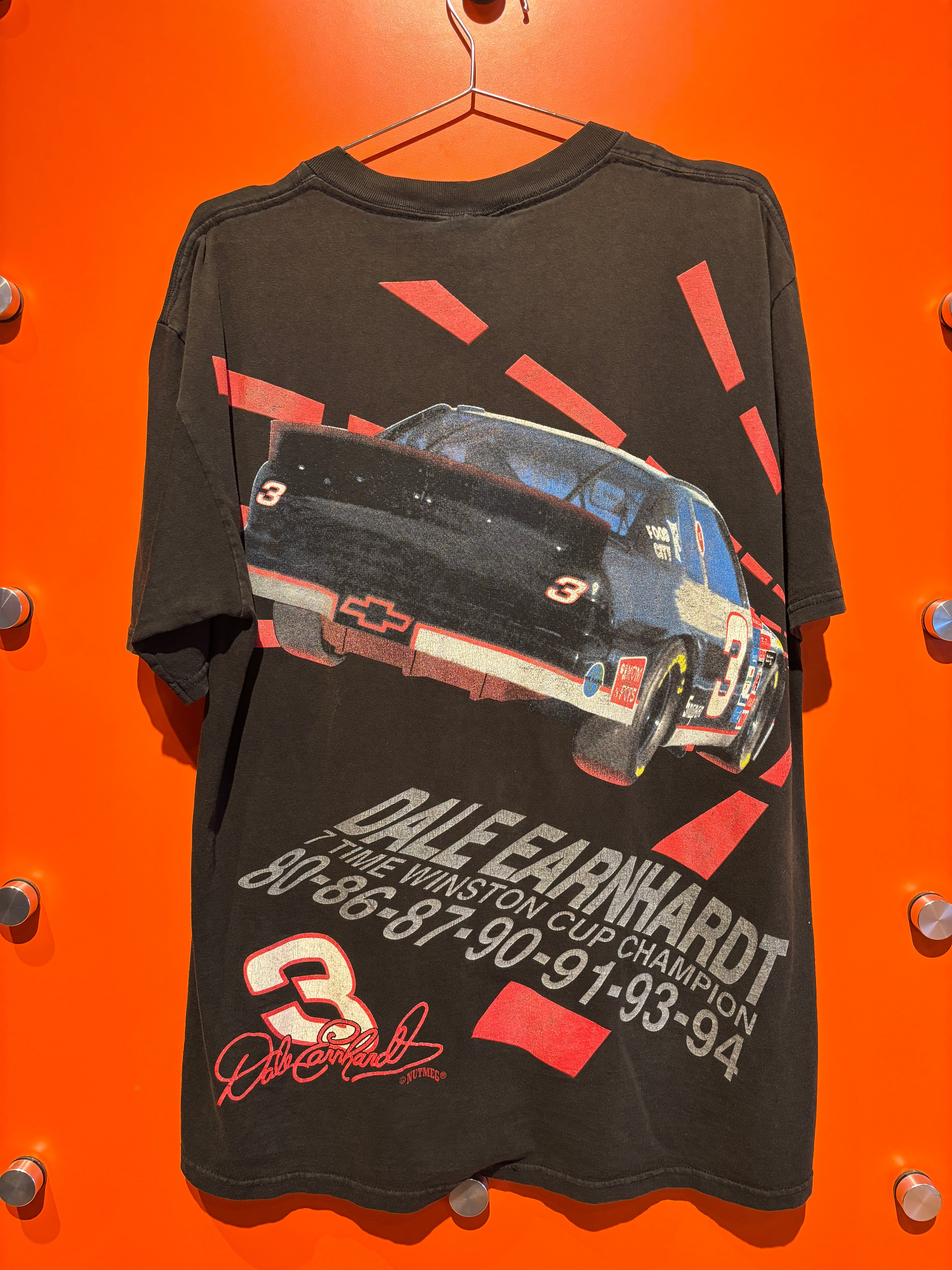 Vintage All-Over Print NASCAR Dale Earnhardt Lee Sport T-Shirt: Large