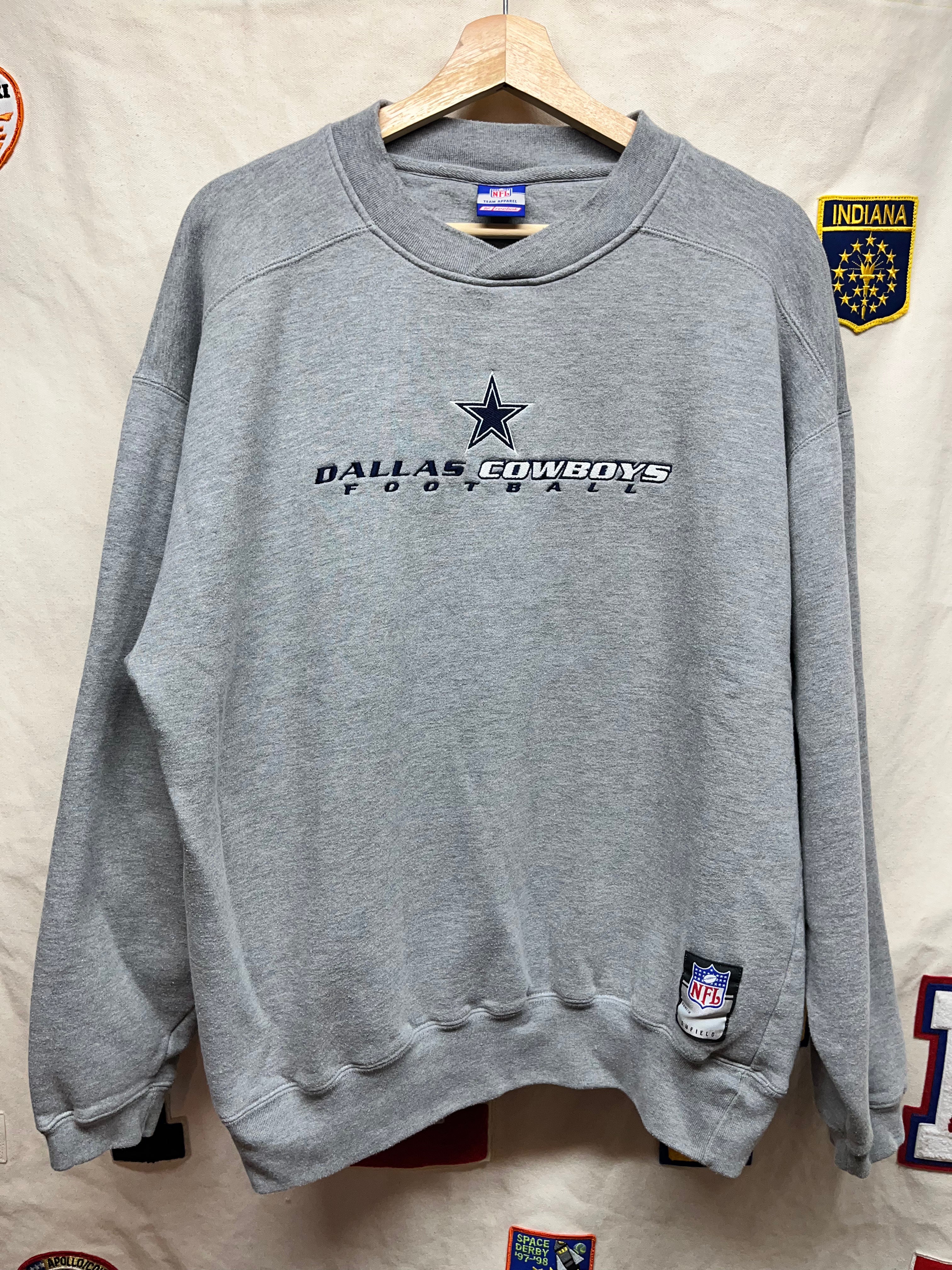 Vtg Dallas Cowboys NFL Grey Reebok On Field Embroidered