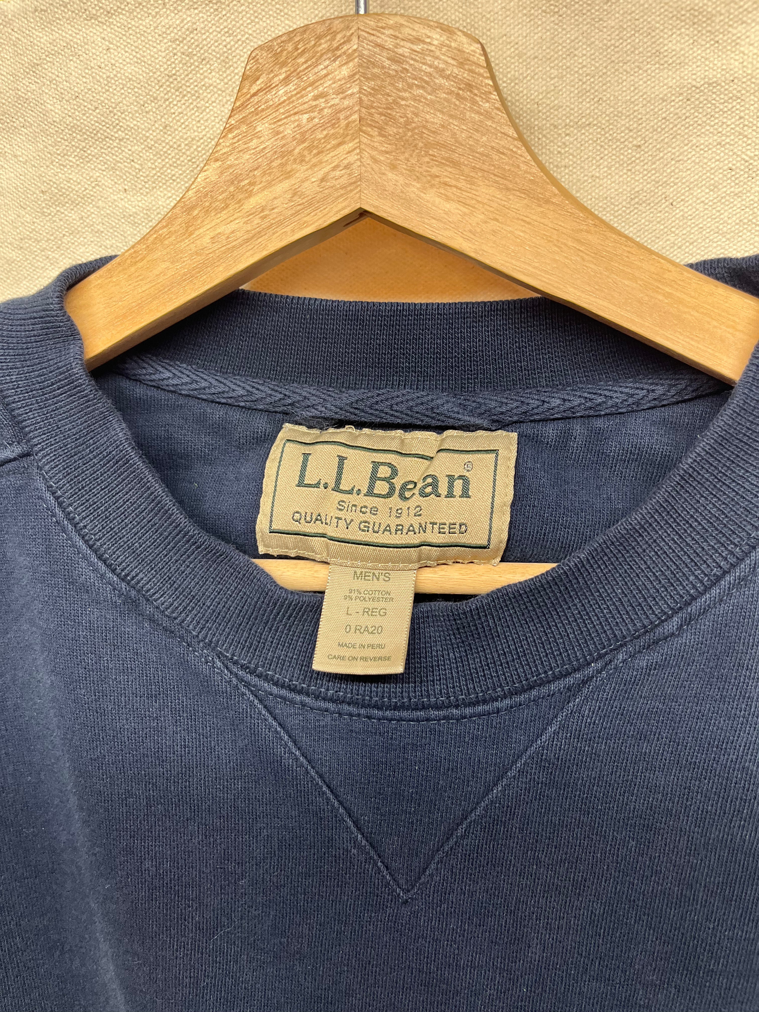 Vtg LL Bean 1912 Navy Blue Crewneck Sweatshirt: Large
