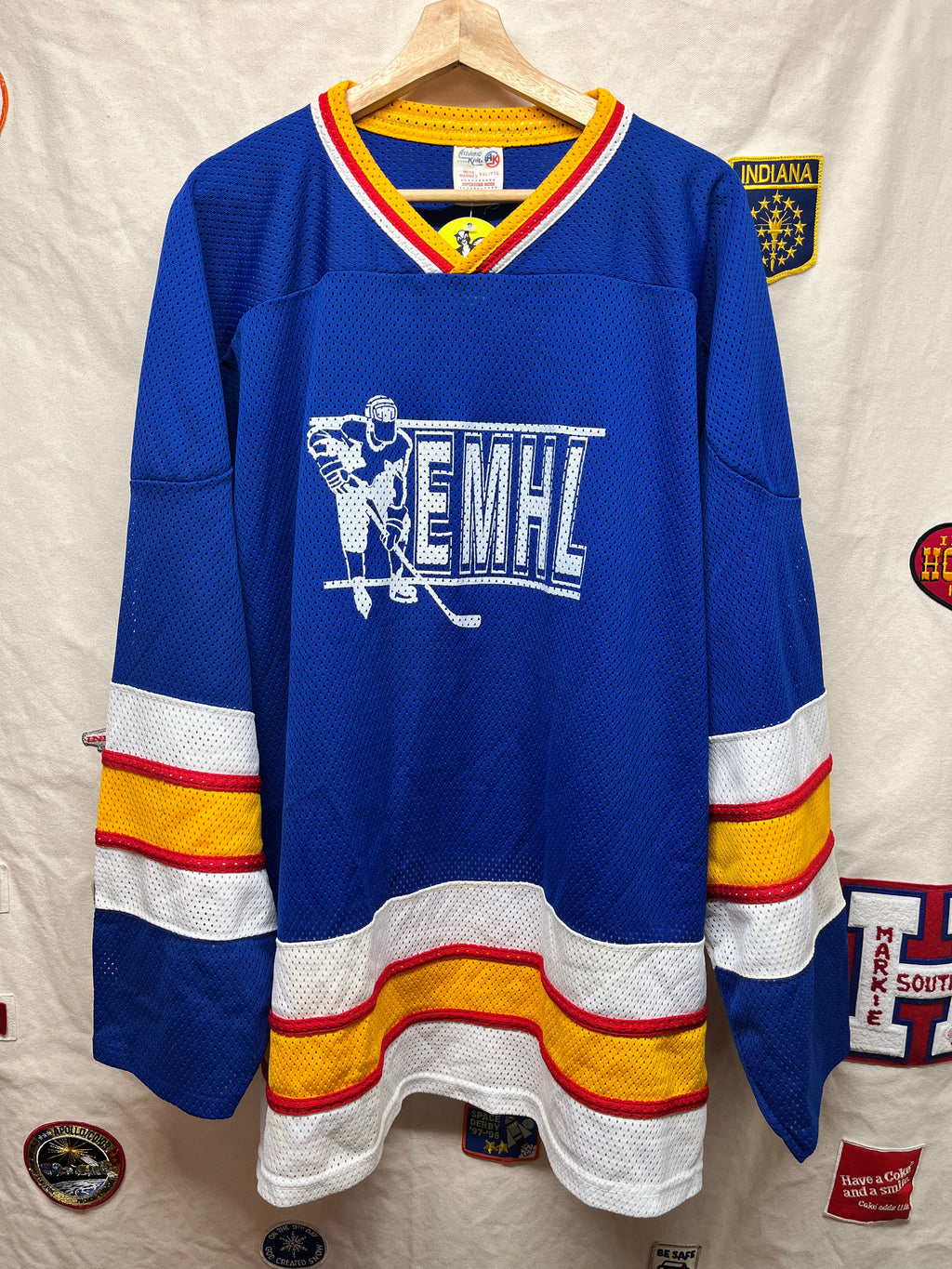 Vtg EMHL Eastern Maritime Hockey League Mesh Athletic Knit Jersey: XXL