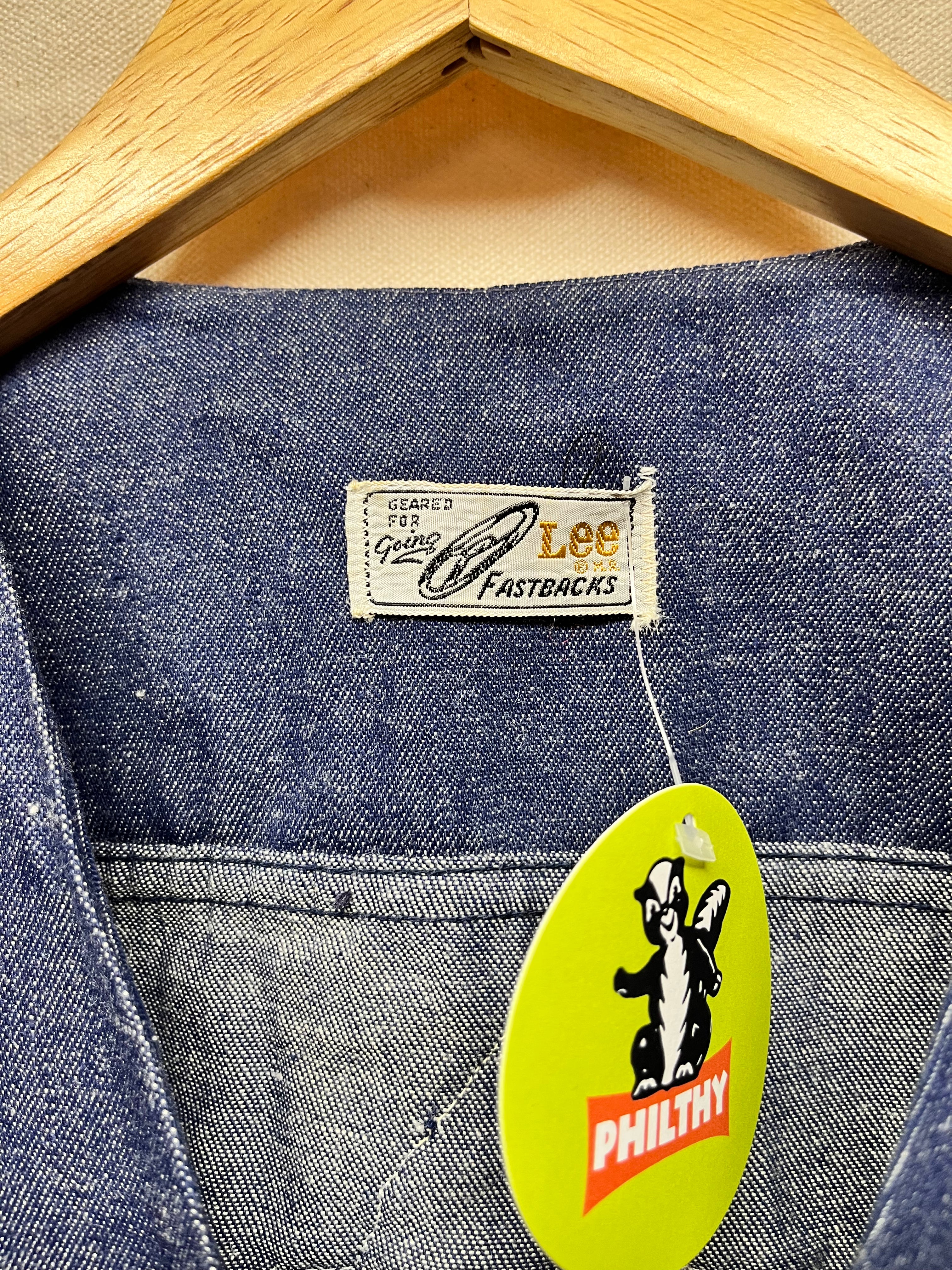 Vintage Lee Fastbacks 60's Denim Vest Stroh's Beer Patch: Medium/Large