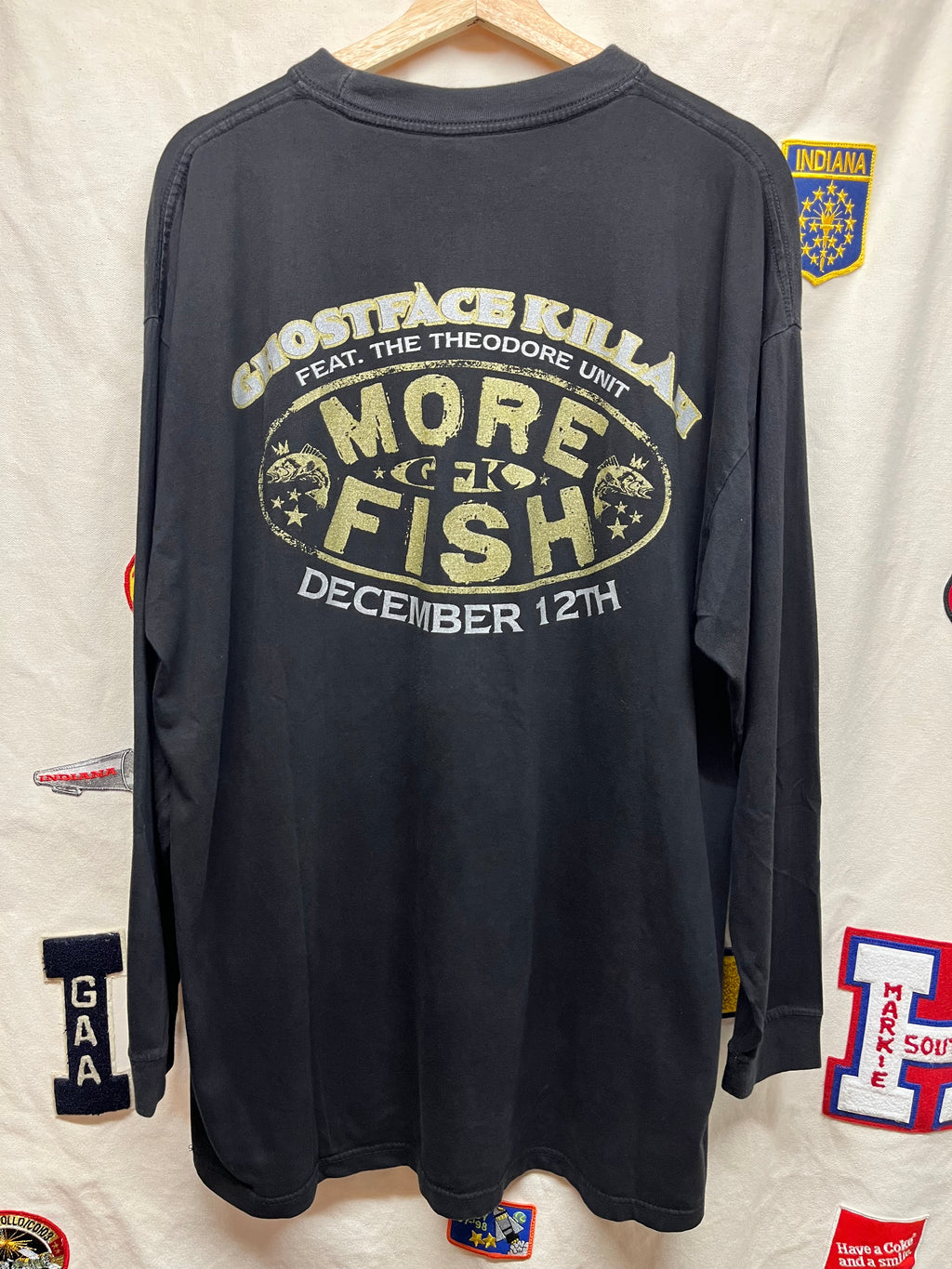 Vtg Ghostface Killah More Fish 2006 Rap Concert Wu Tang Longsleeve T-Shirt: XL