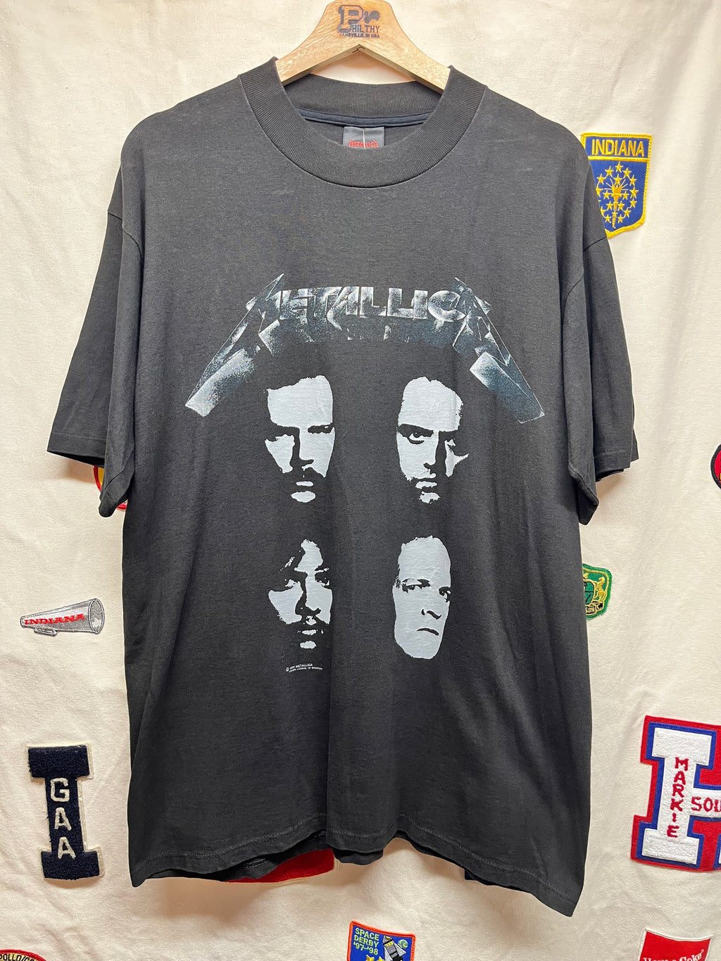 Vintage Metallica 1991 1992 4 Faces Brockum Concert Tour T-Shirt: Large