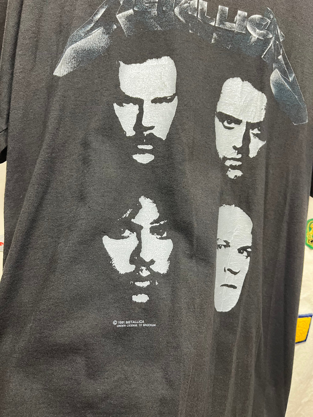 Vintage Metallica 1991 1992 4 Faces Brockum Concert Tour T-Shirt: Large