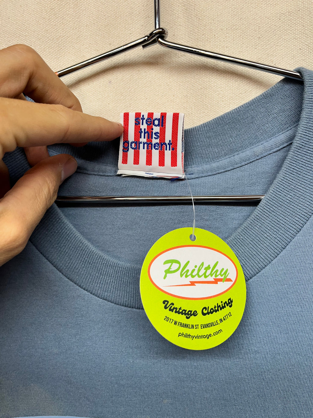 Vintage 90's FUCT Goodfellas Skate Blue Streetwear T-Shirt: Large