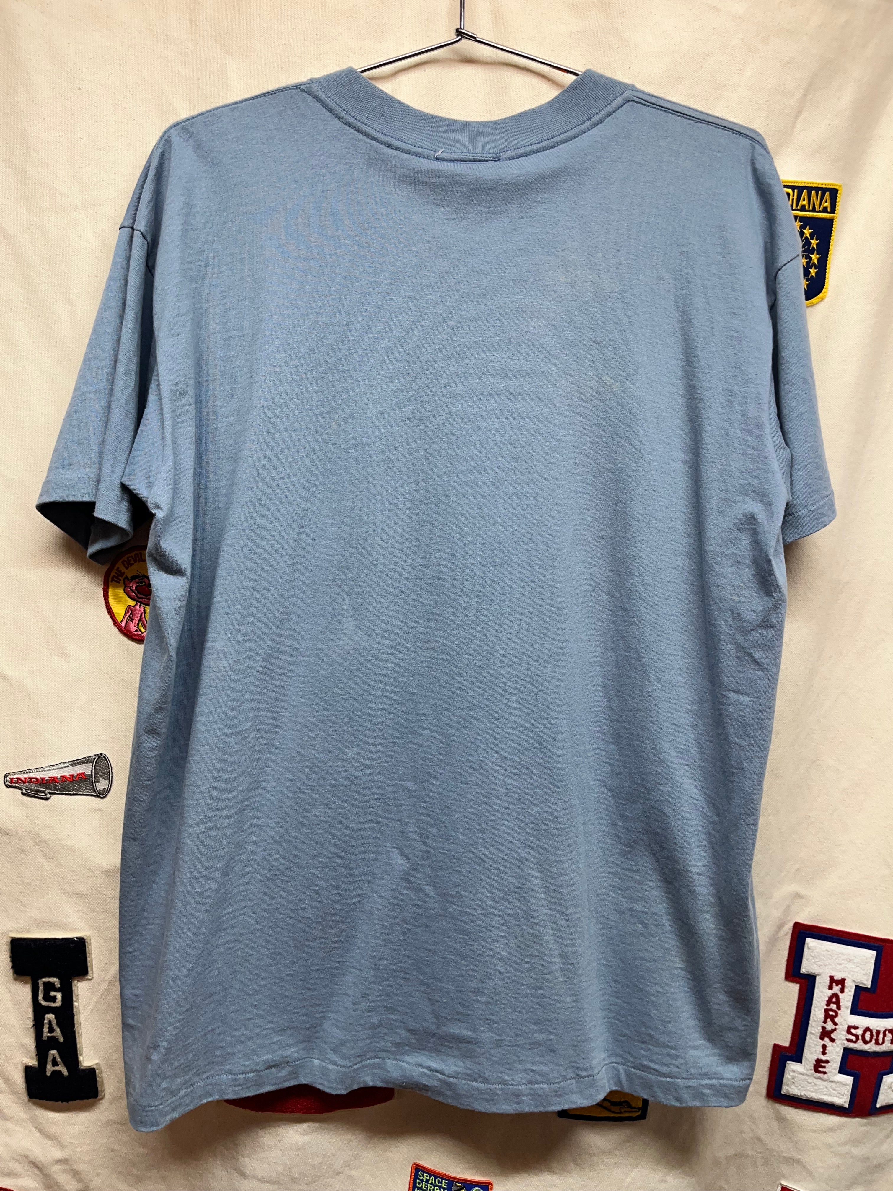 Vintage 90's FUCT Goodfellas Skate Blue Streetwear T-Shirt: Large