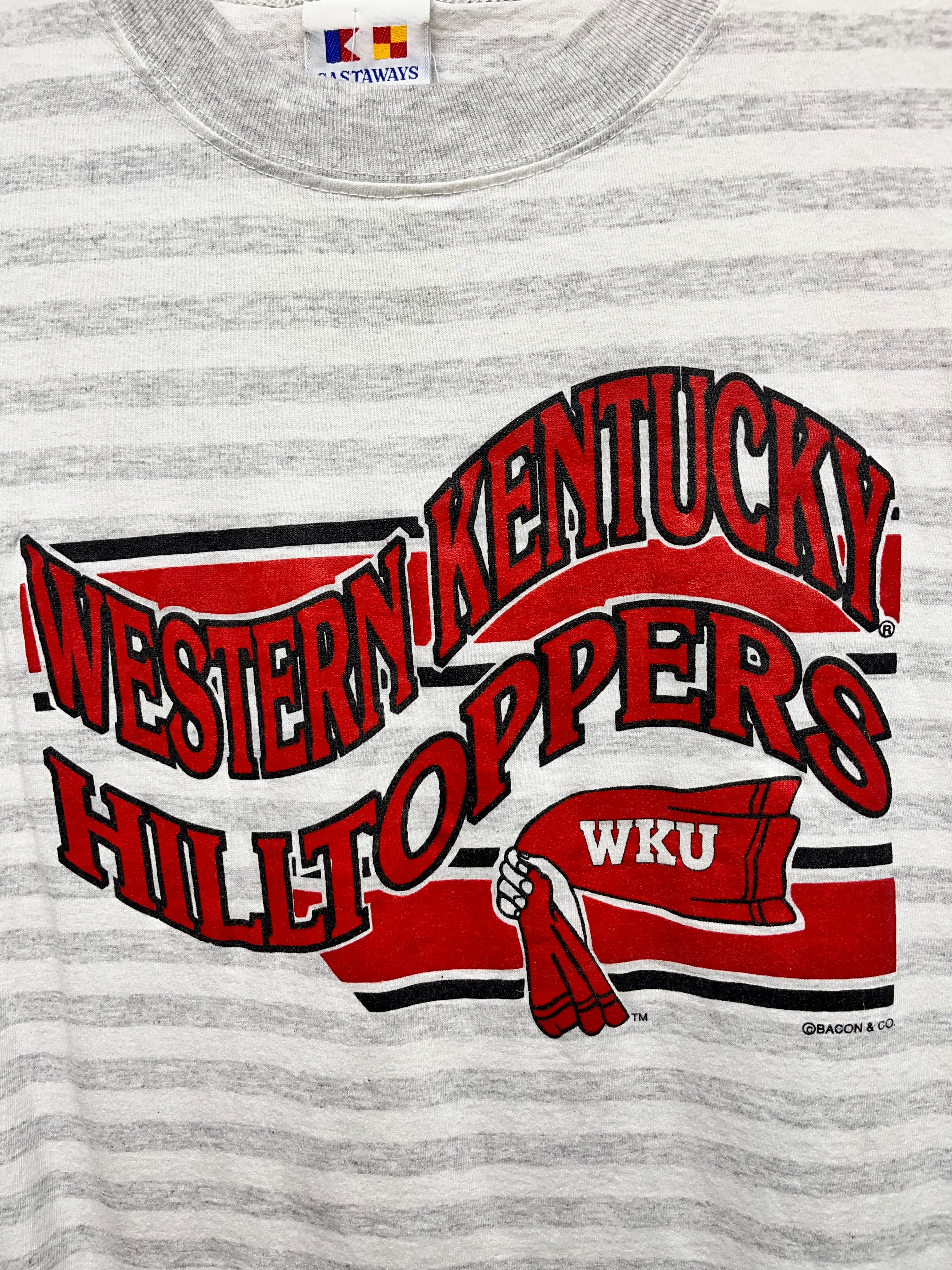 Vintage Western Kentucky University Hiltoppers WKU 90's Stripe T-Shirt: Large