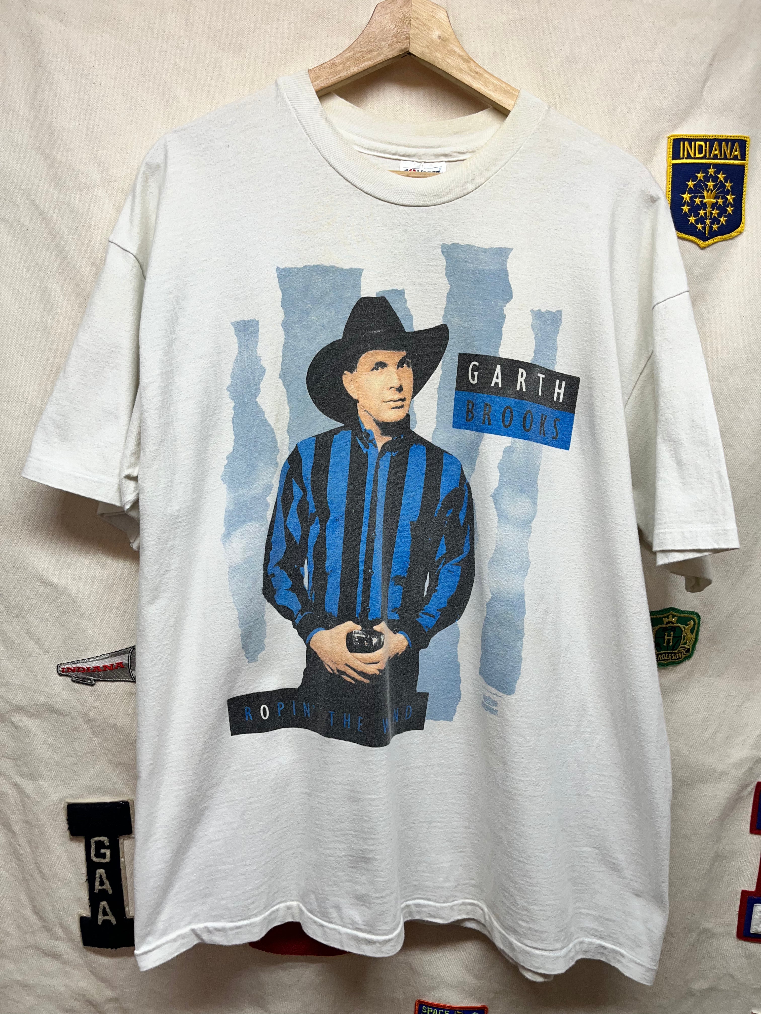 Vintage Garth Brooks Ropin' The Wind 1991 Winterland Country Music Concert T-Shirt: XL