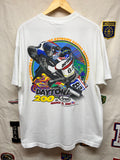 Vintage Daytona 200 Motorcycle Bike Extreme Racing 2002 Aria Helmets ISC White T-Shirt: XL