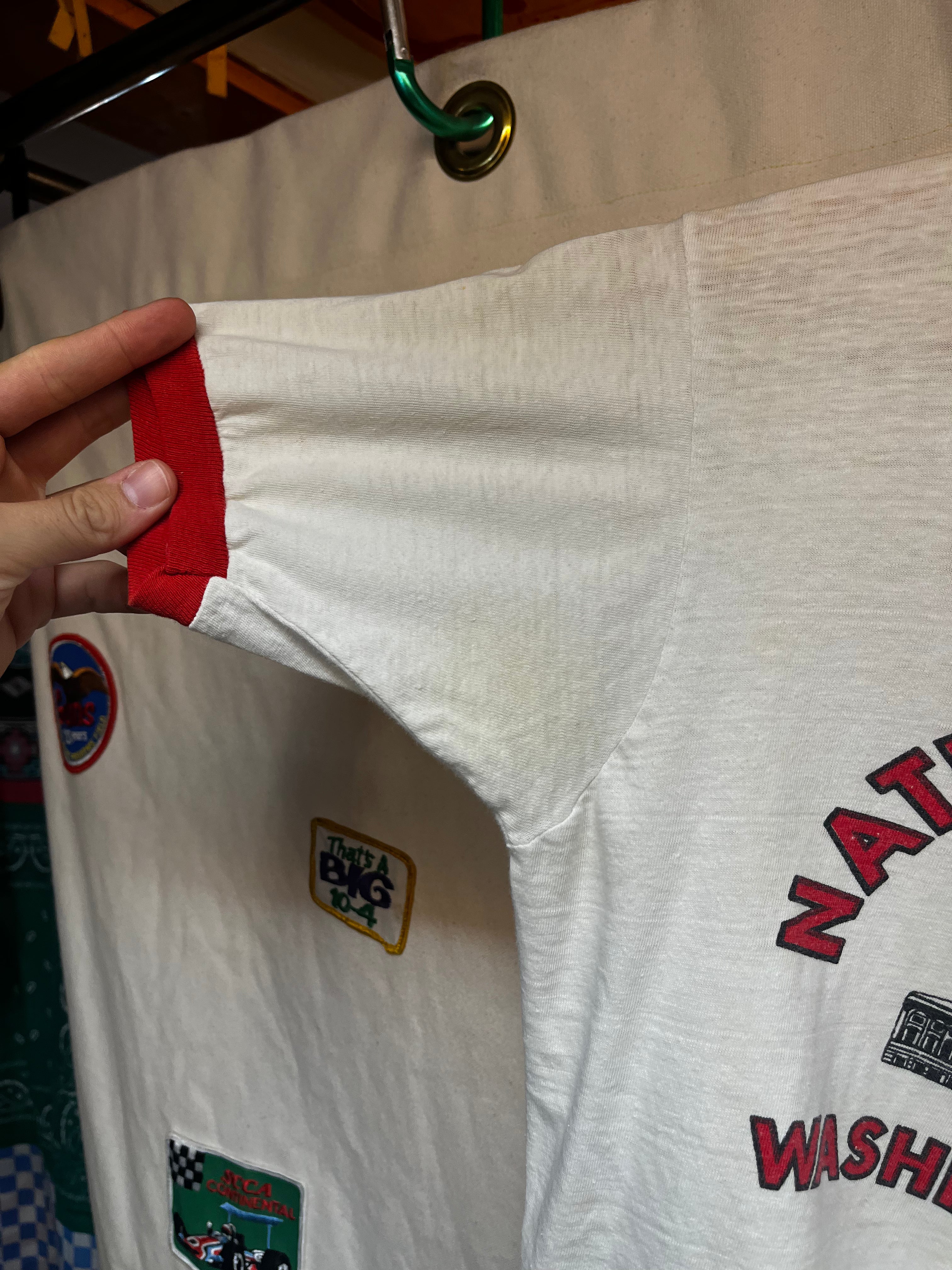 Vintage Ringer Washington D.C. Nations Capitol Red True 60's T-Shirt: Small