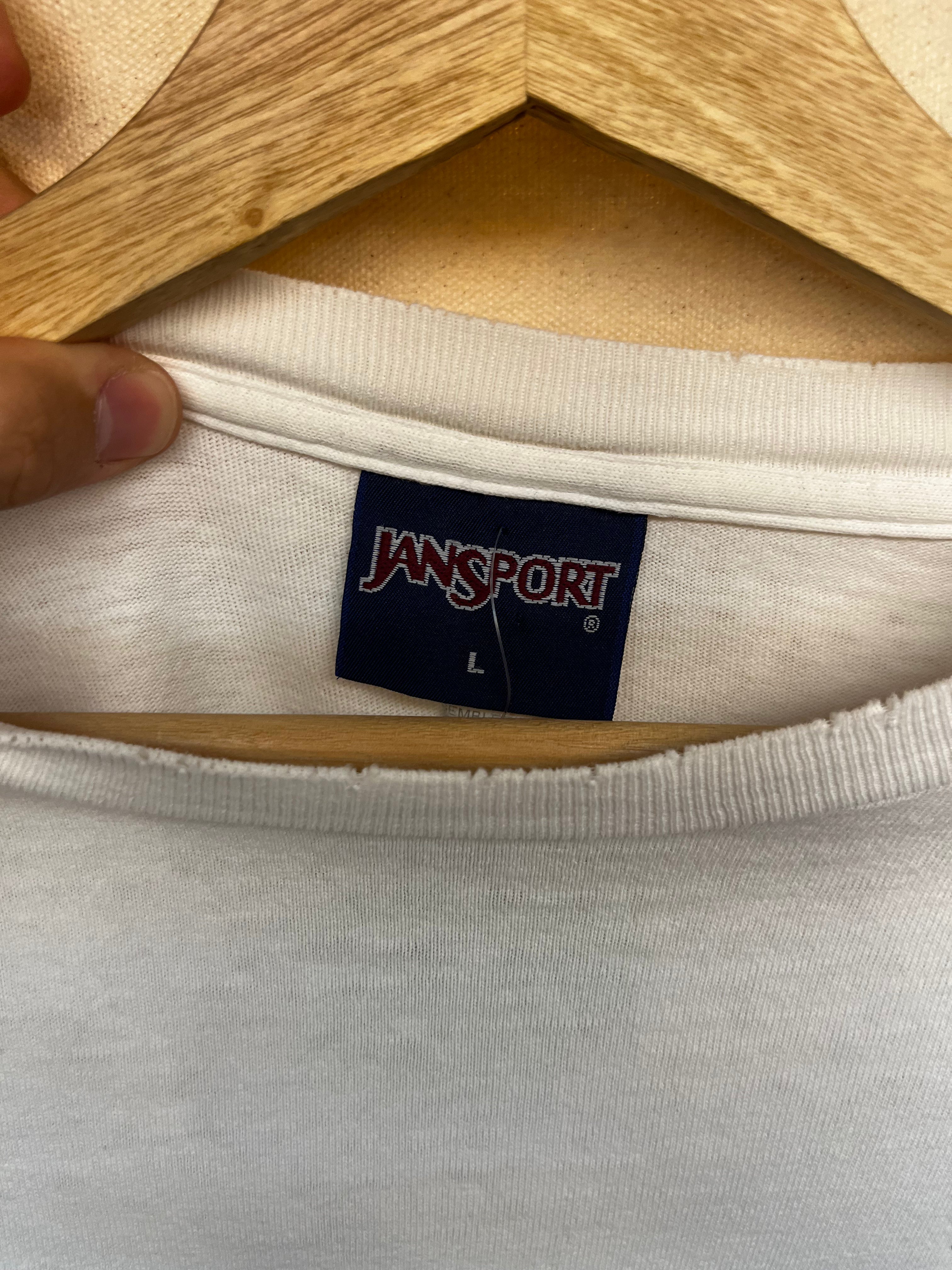 Vintage Notre Dame Fighting Irish Jansport Longsleeve White T-Shirt: Large