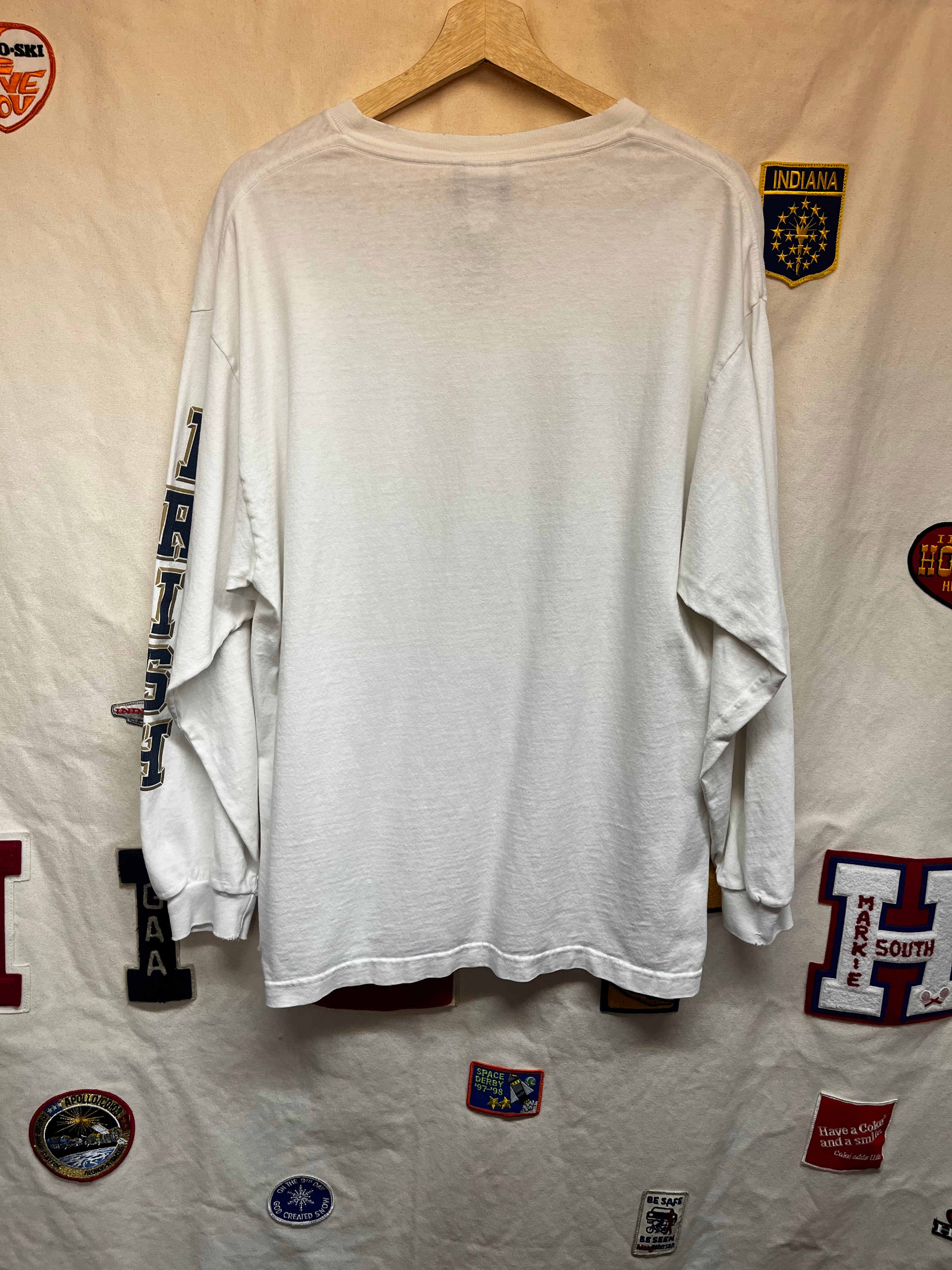 Vintage Notre Dame Fighting Irish Jansport Longsleeve White T-Shirt: Large