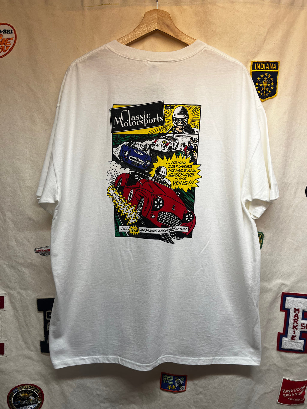 Vintage Classic Motorsports Magazine Vol. 1 Comic Strip T-Shirt: XL