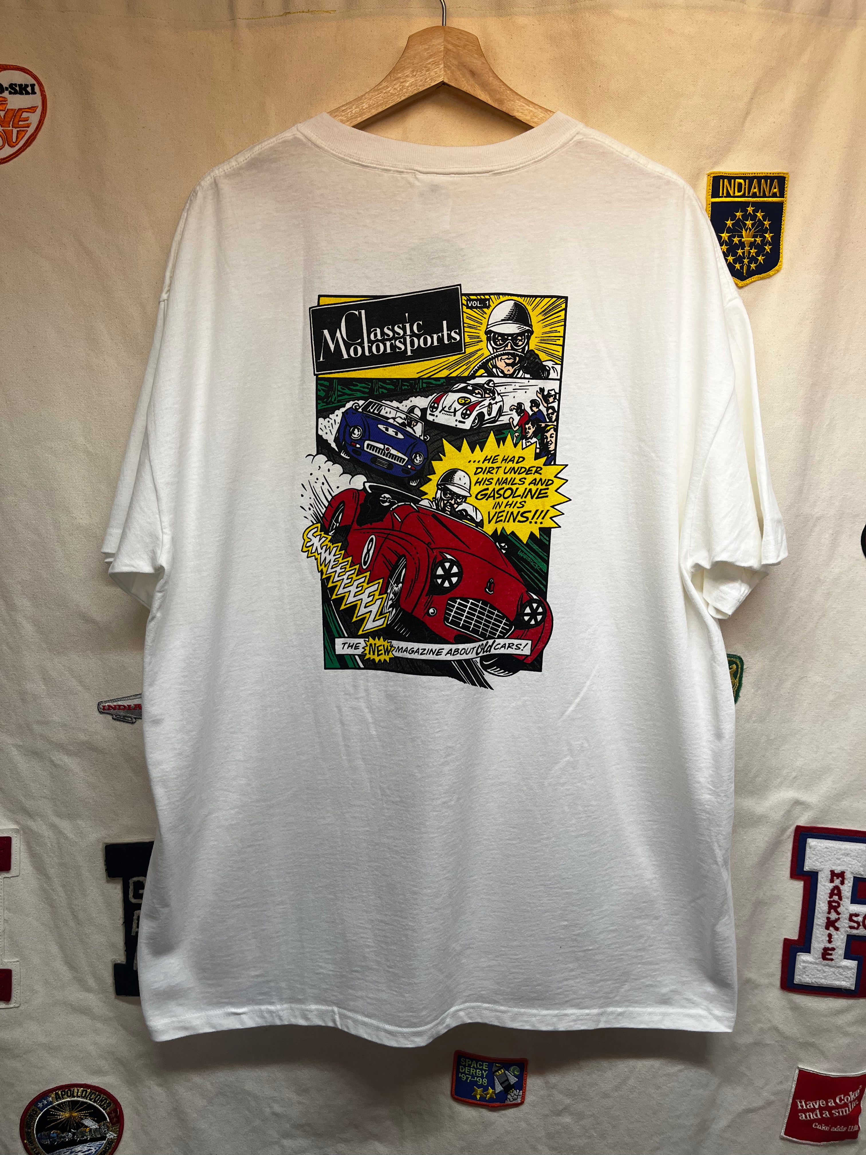 Vintage Classic Motorsports Magazine Vol. 1 Comic Strip T-Shirt: XL