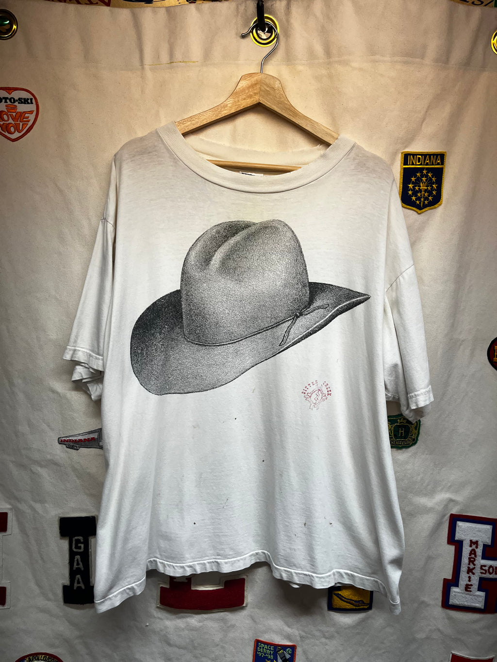 Vintage Cowboy Hat Bitter Creek Art T-Shirt: XXL