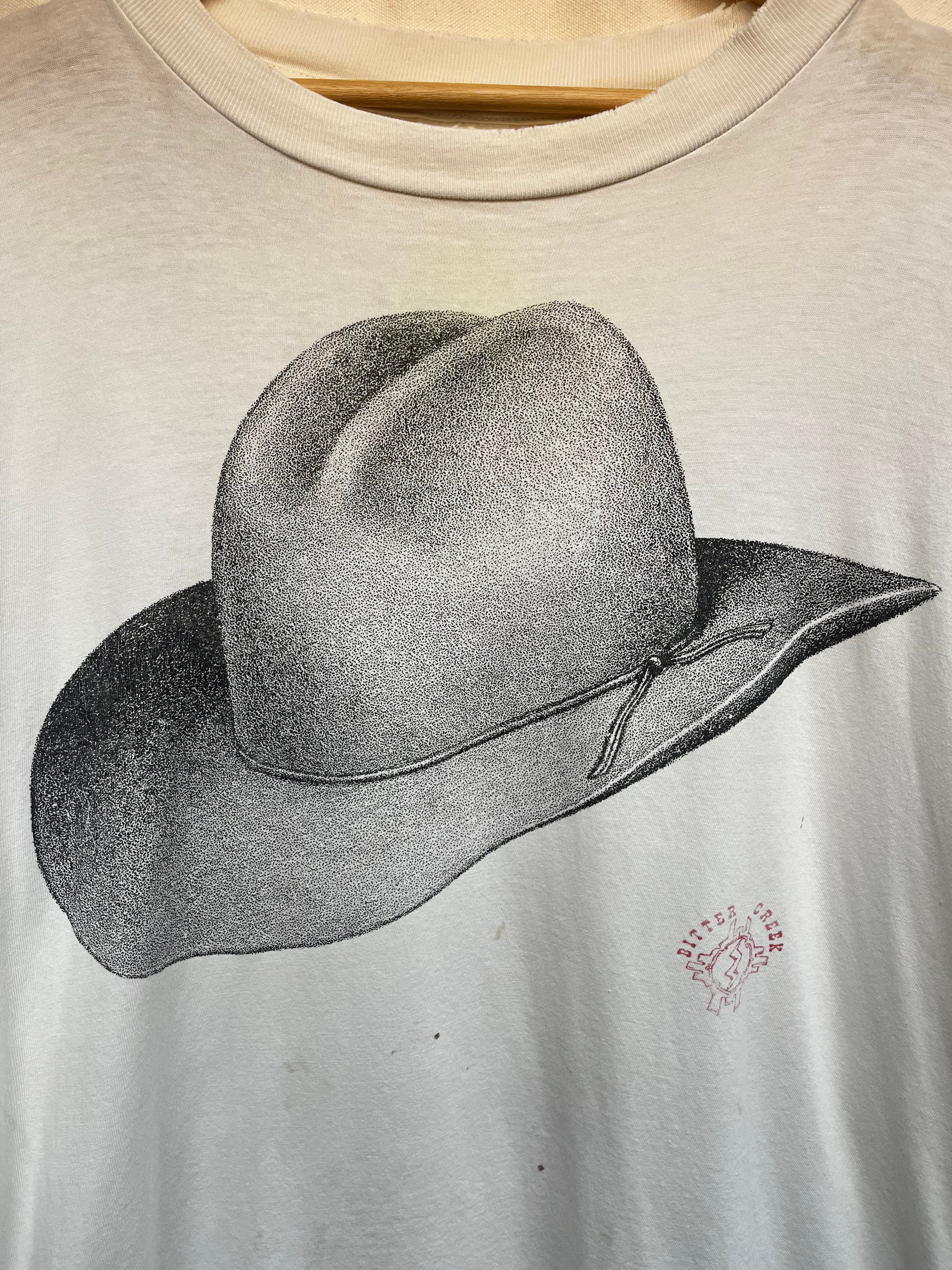 Vintage Cowboy Hat Bitter Creek Art T-Shirt: XXL