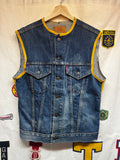 Vintage Levi's Big E 70's Denim Biker Vest 70505-0217: 38 Small