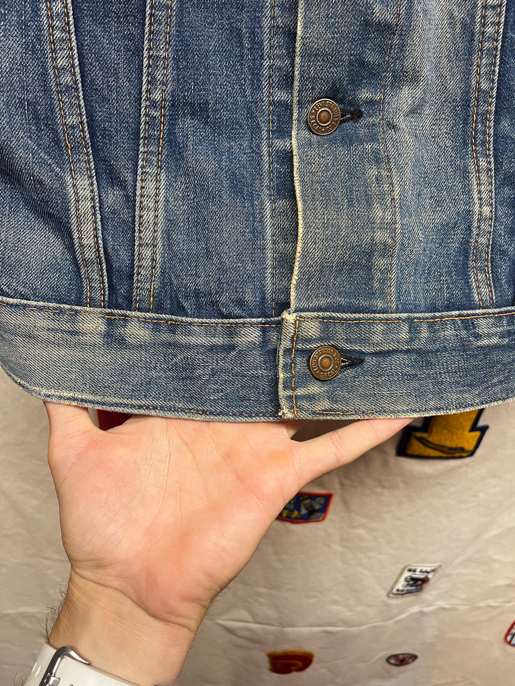 Vintage Levi's Big E 70's Denim Biker Vest 70505-0217: 38 Small